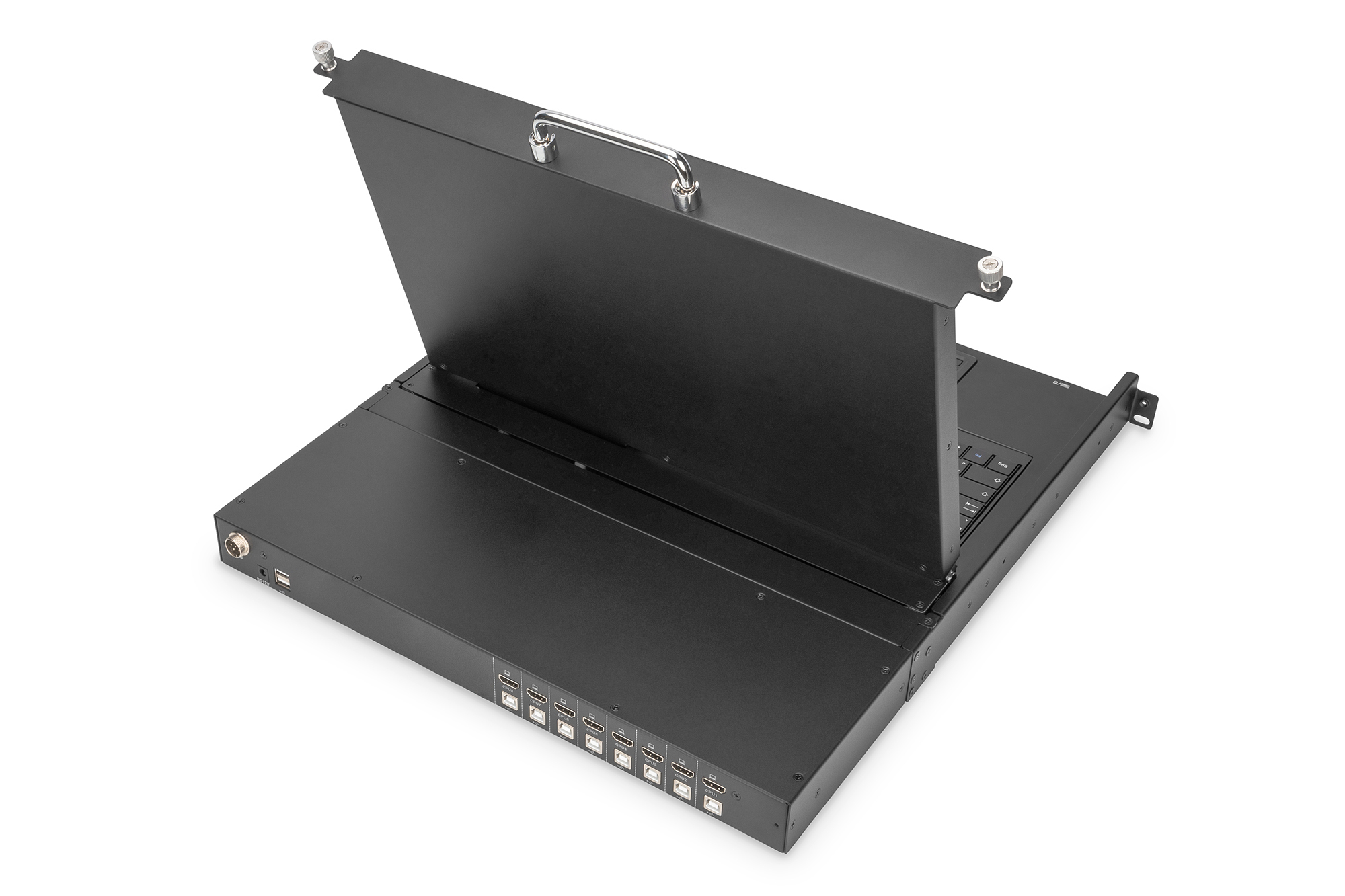 DIGITUS DS-72220-6IT Modulare HD LCD KVM Konsole mit 17" TFT, 8-Port HDMI KVM Anschluss, Touchpad, italienisches Tastaturlayout Computerausrüstung, Elektronik, Bildschirm, Überwachen, Laptop