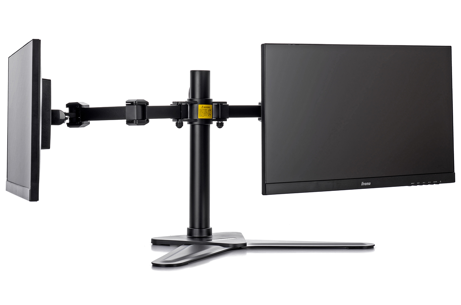 Monitorhalterung, Dualmonitor, Verstellbar, Schwarz, Tischhalterung