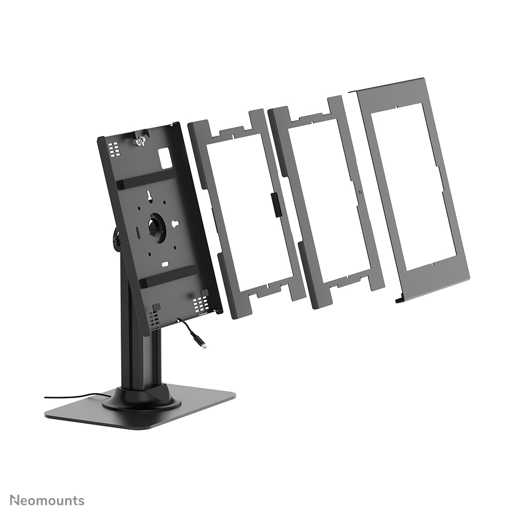 Monitorhalterung, Kunststoffrahmen, VESA-Adapter, Schwenkarm, Kabelmanagement