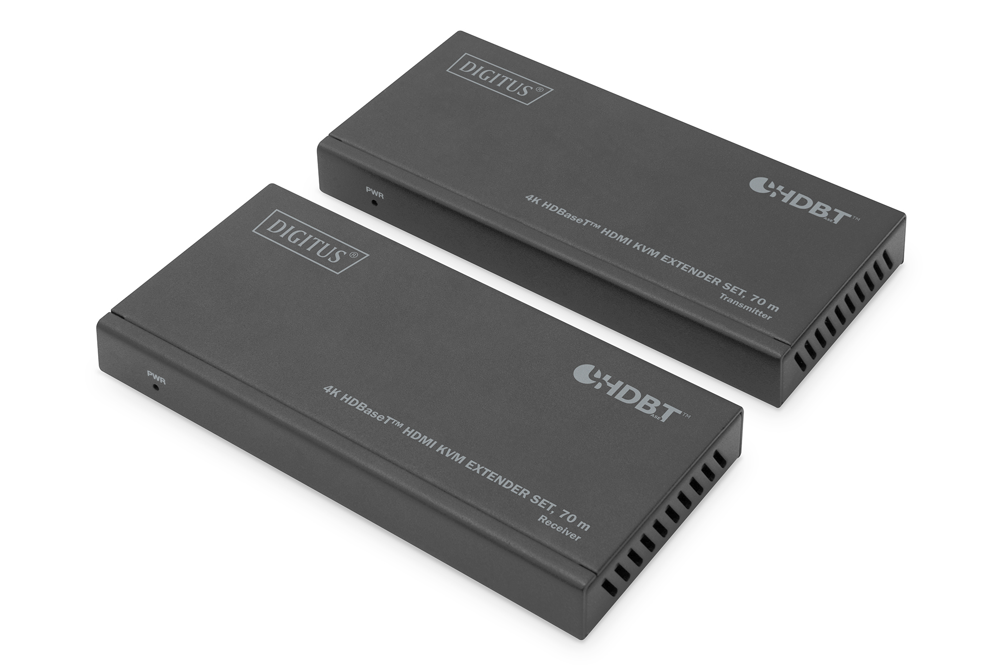 HDMI-Extender-Set, 4K-Übertragung, HDBaseT, Sender und Empfänger, 70 m Reichweite