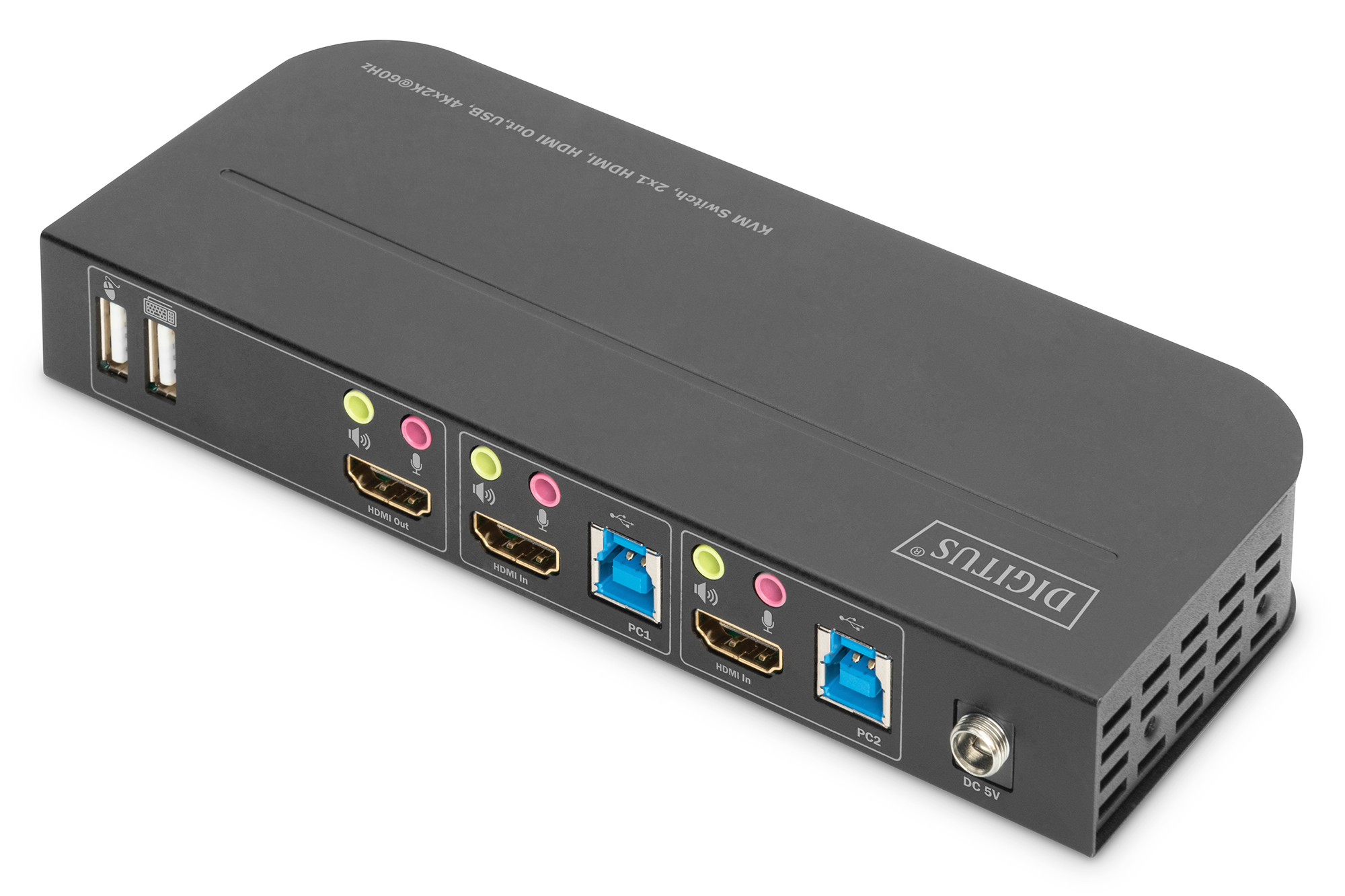 USB, HDMI, KVM, USB3, Audio