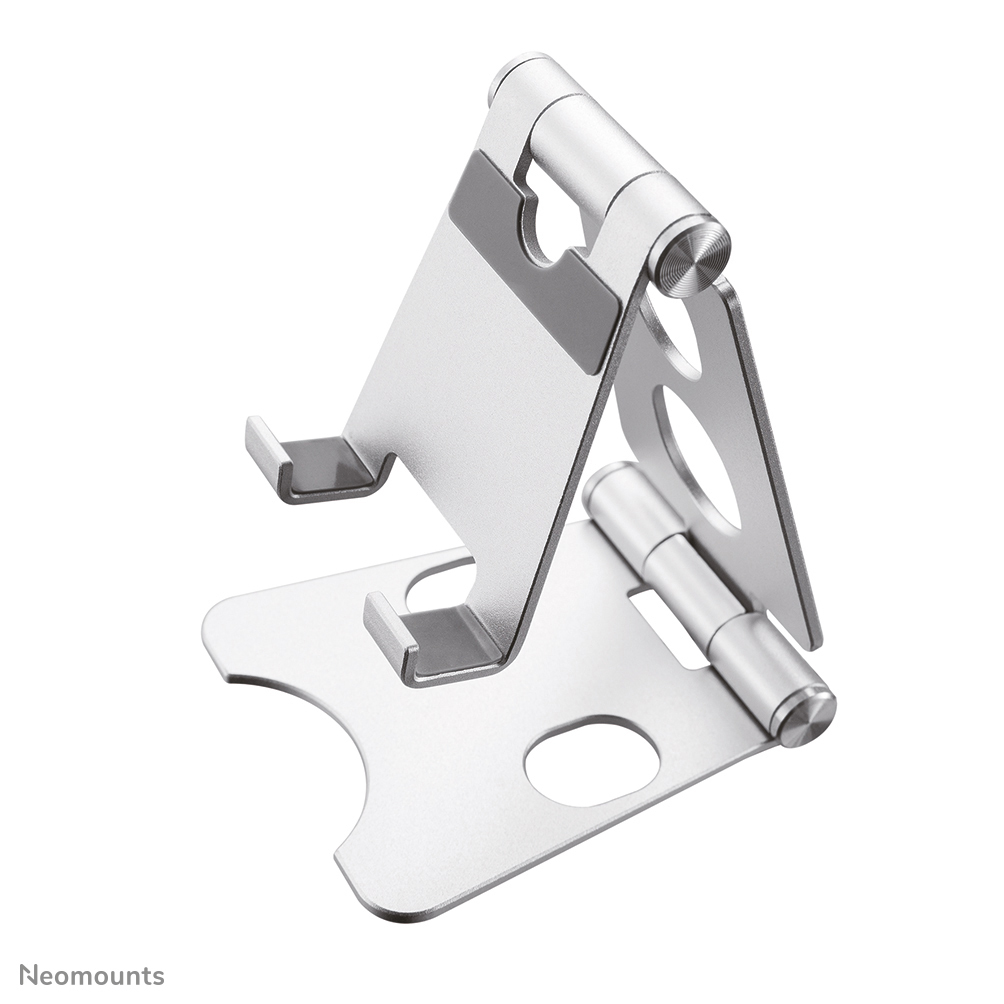 Neomounts Faltbarer Telefon-Ständer - Handy/Smartphone - Passive Halterung - Tisch/Bank - Indoor - Silber