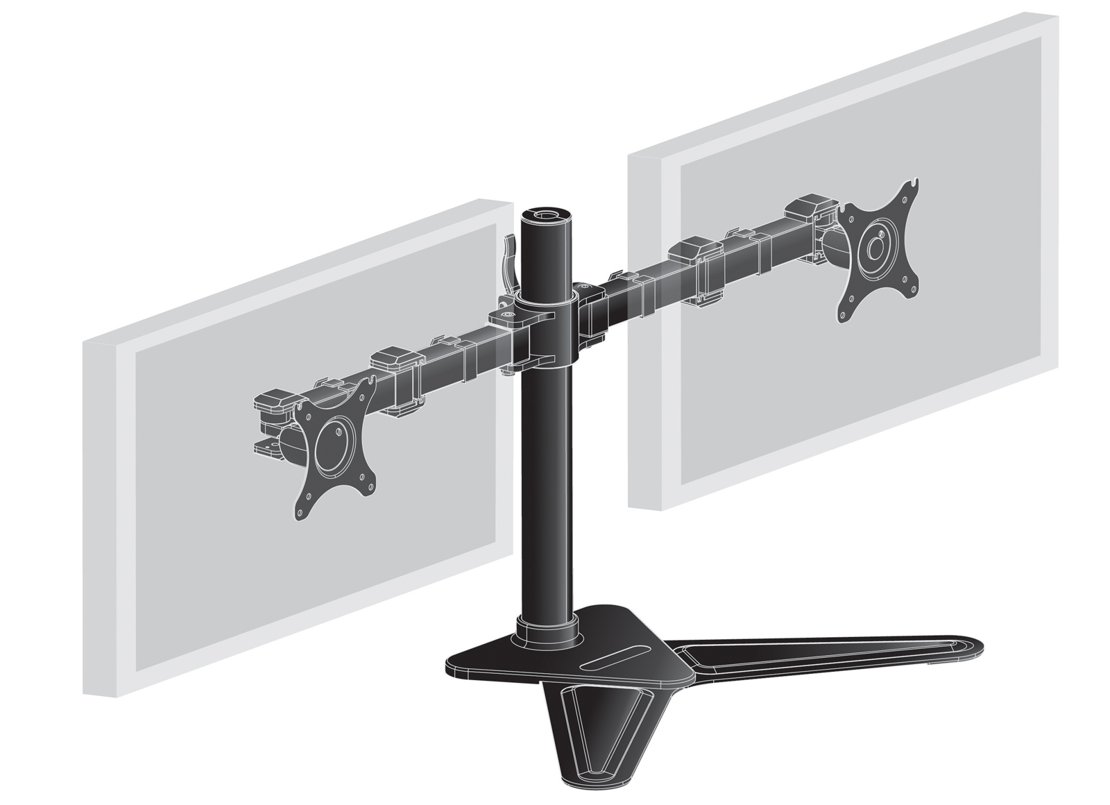 monitor arm, dual monitor stand, verstellbar, Schreibtischhalterung, VESA kompatibel