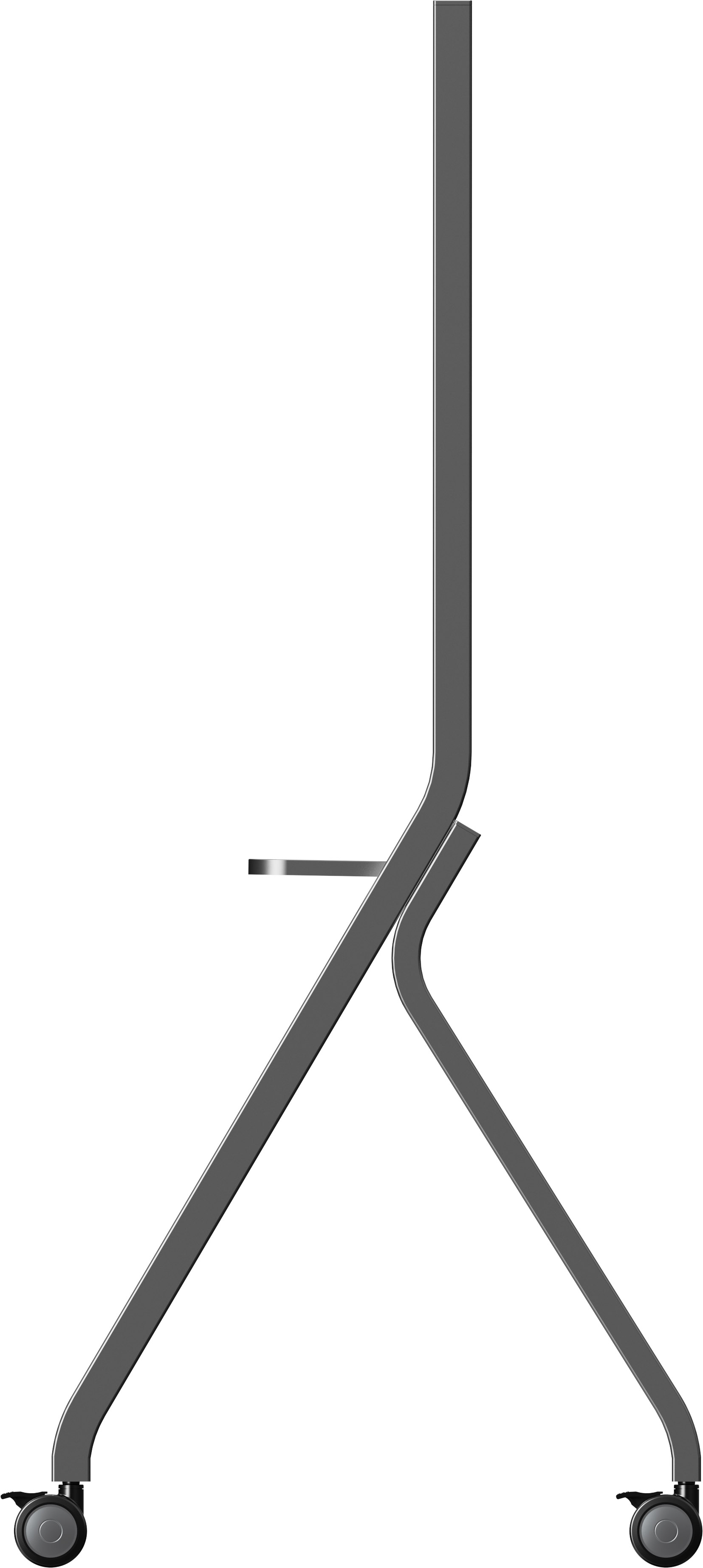 mobile stand, verstellbares bein, rollenbasis, metallrahmen, klappstütze