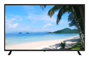 Strandbild, Sonnenstrand, Meeresblick, Palme, Sandstrand