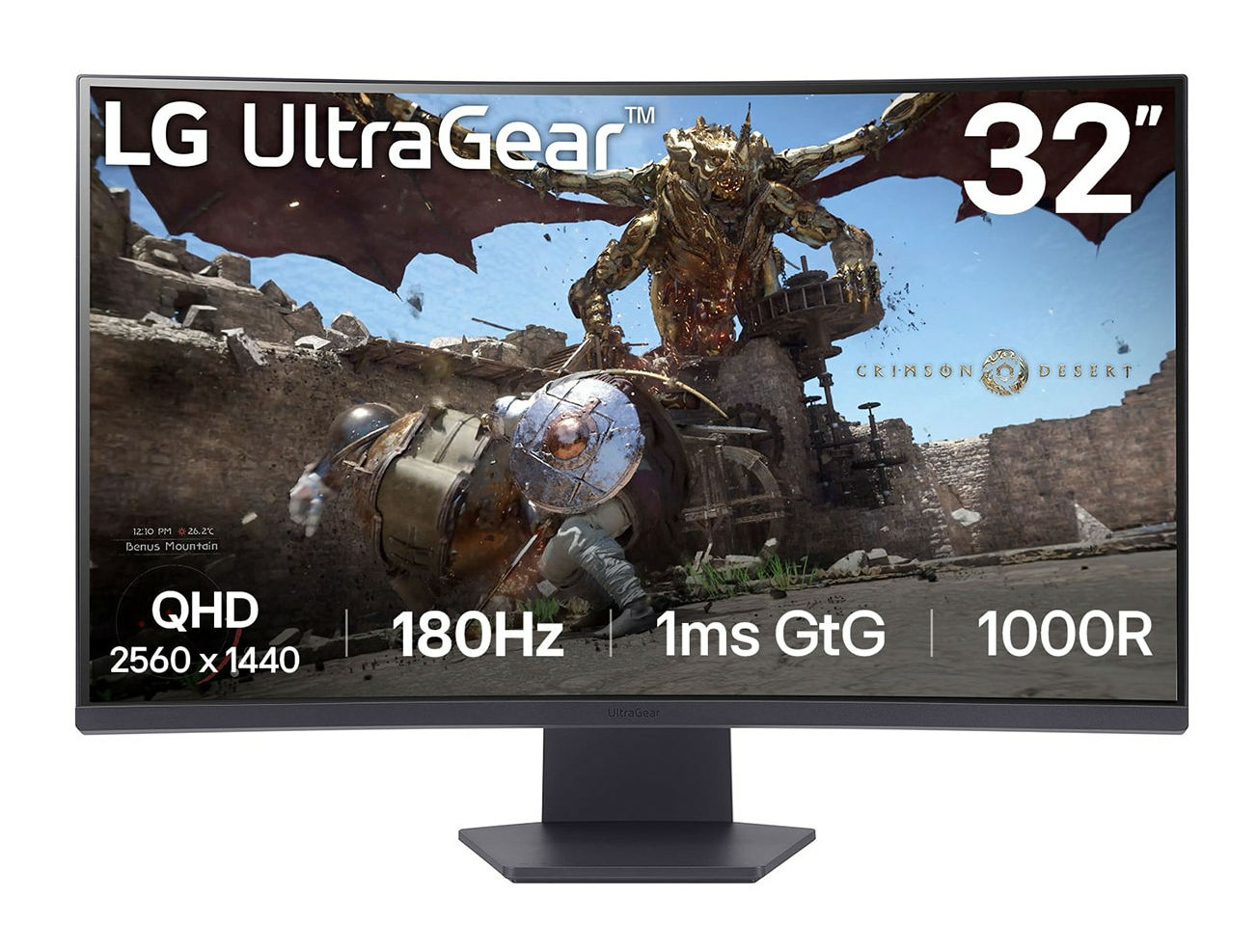 LG Monitor  32" 32GS60QX-B UltraGear WQHD Curved HDMI DP 2560x1440