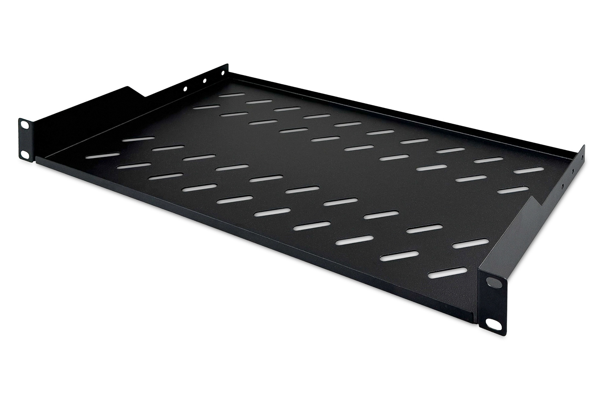 DIGITUS DN-19 TRAY-1-SW Schrank Zubehör 19" Fachboden festeinbau 1HE f. Schr. ab 400 mm Tiefe 45x483x250 mm bis 15 kg schwarz RAL 9005 DN-19 TRAY-1-S Maschine, Tablett