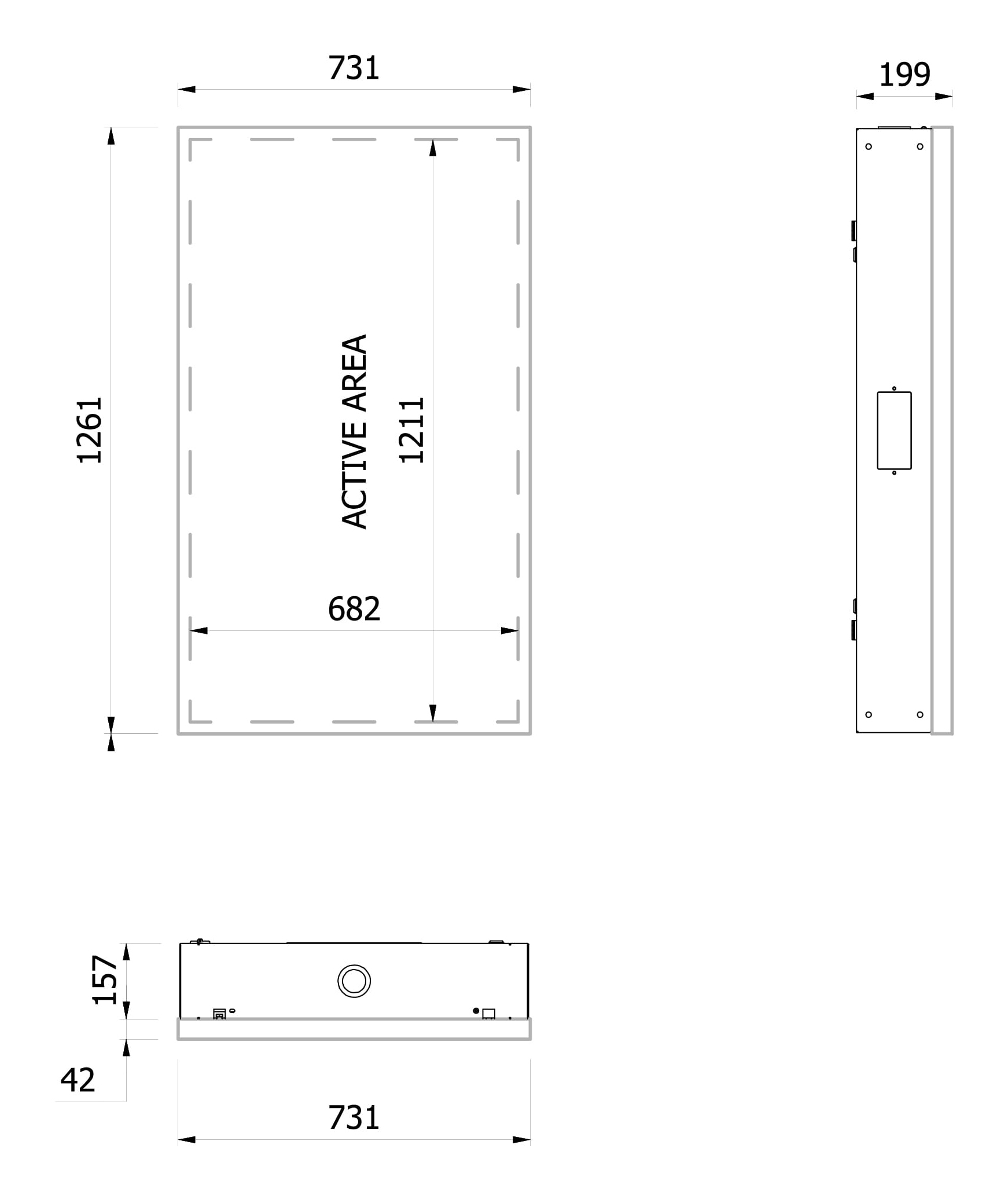 HAGOR Z Samsung QB/QM 32-43“ Portrait Adapterplatte Diagramm, Handlung, Seite, Text