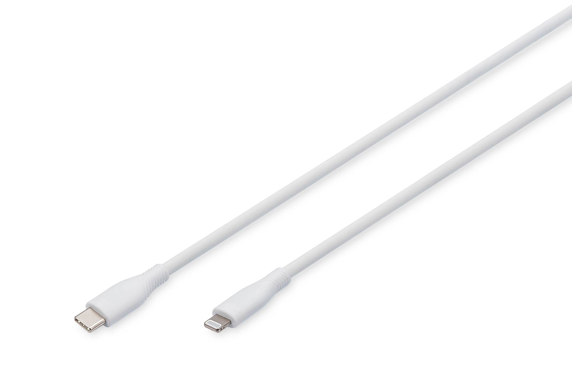 DIGITUS AK-600110-005-W Lightning Silikon Anschlusskabel, USB-C - Lightning, 0,5m, weiß DIGITUS AK-600110-005-W Lightning Silikon Anschlusskabel, USB-C - Lightning, 0,5m, weiß