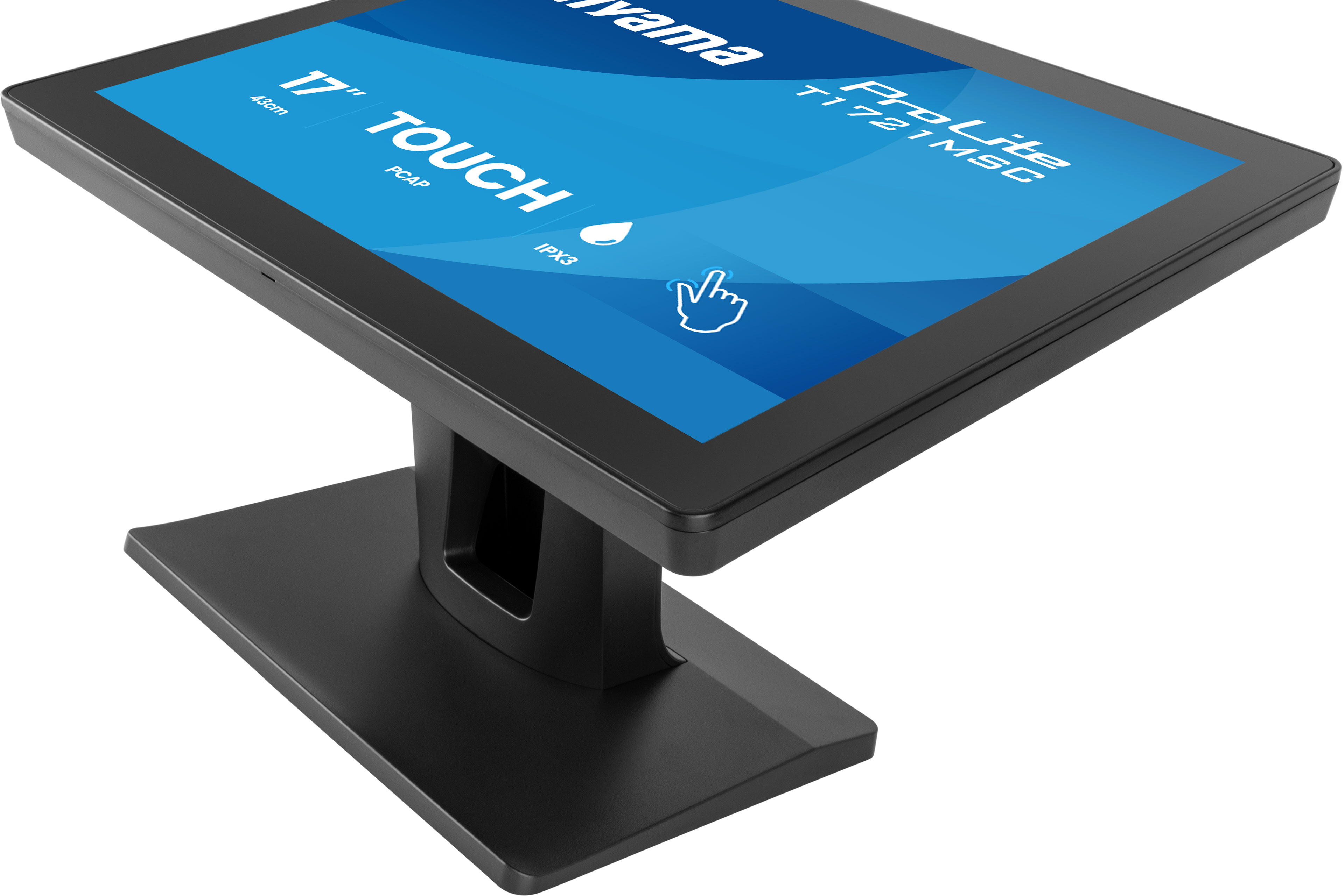 tablet, touchscreen, POS-terminal, Stativ, blauer Bildschirm