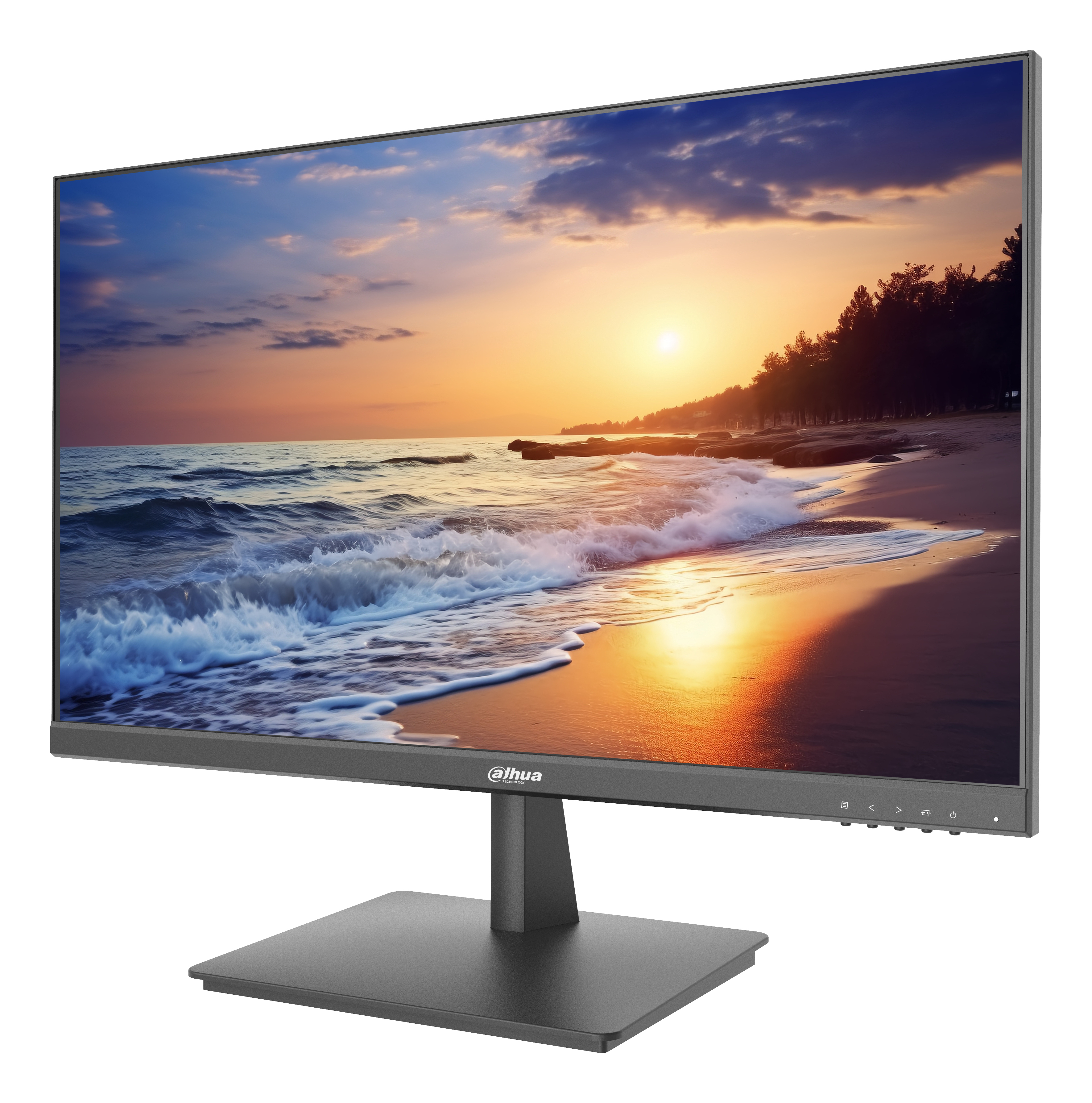 monitor, display, led, stand, sunset