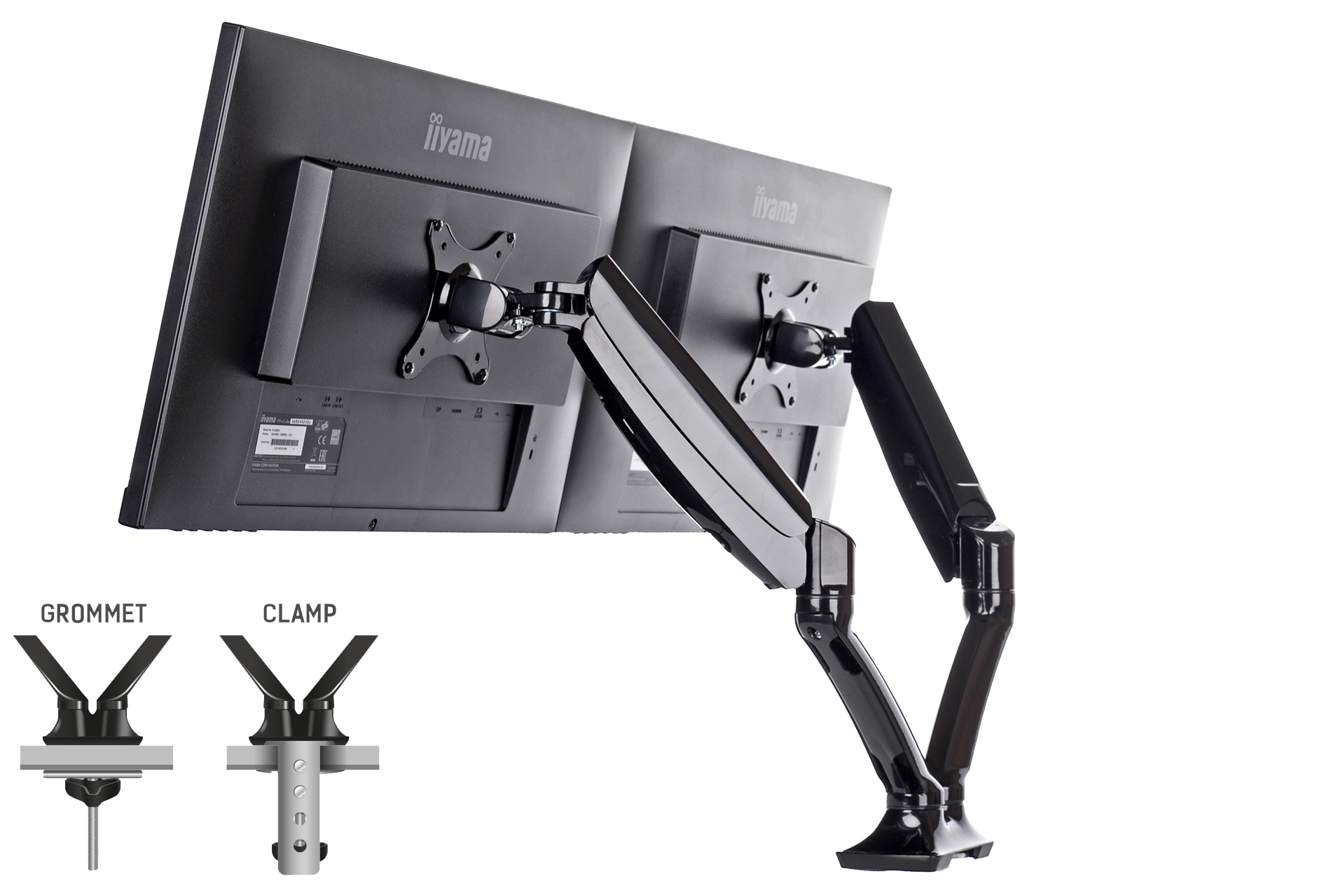 monitorarm, dualmontor, verstellbar, VESA-Halterung, ergonomischerStänder