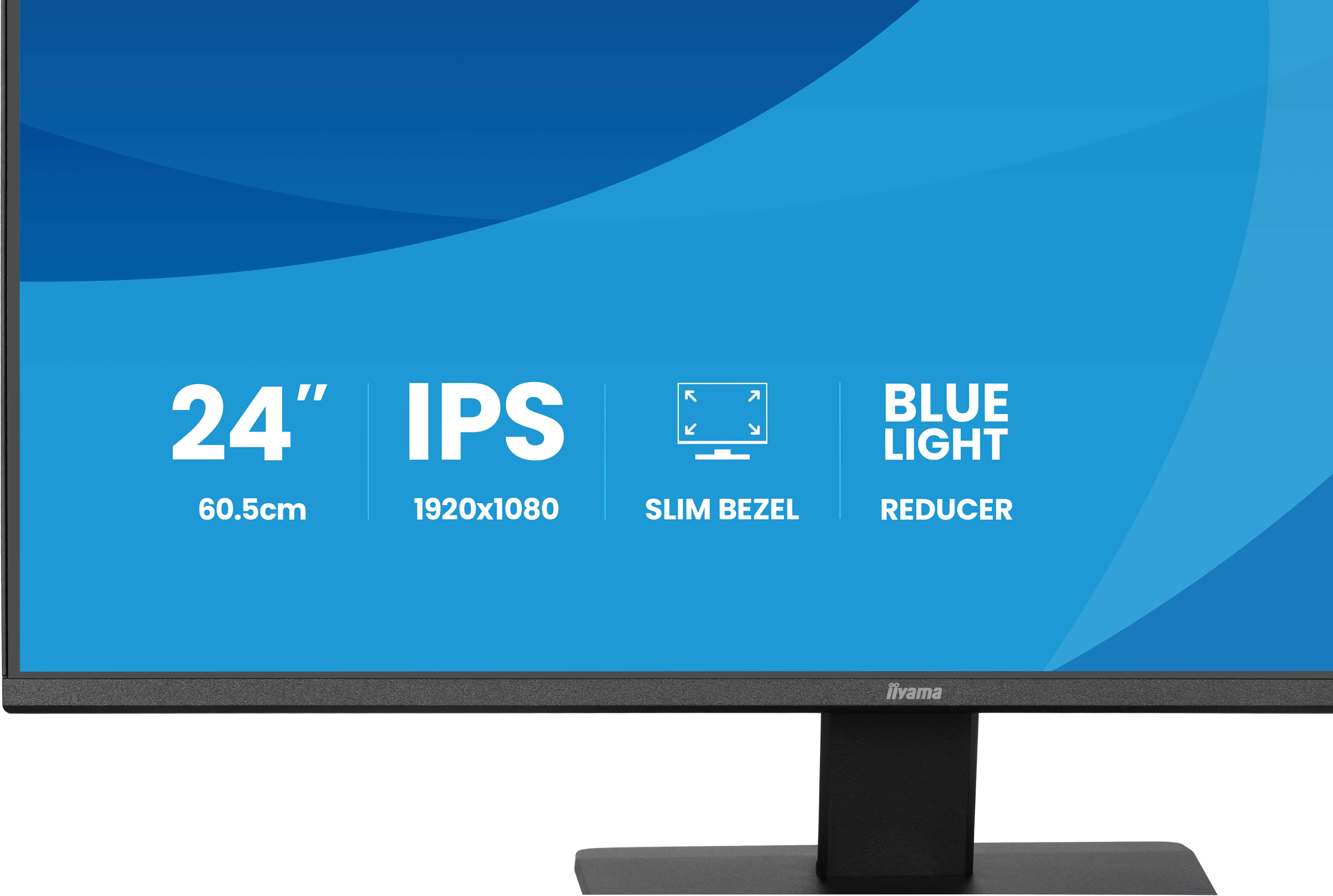 24 Zoll, IPS, 1920x1080, Schmaler Rahmen, Blue-Light-Reduktion