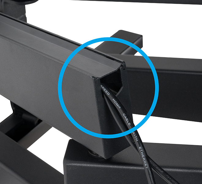B-TECH Wandhalter Schwerlast neigbar, schwenkbar mit Doppelauslegerarm (VESA 800x600) BT8228/B