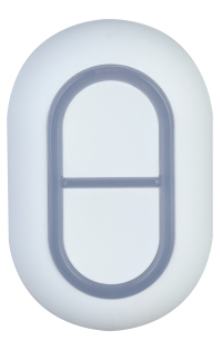 Gerät, Hülle, rauchgrau, ovale Form, transparenter Deckel