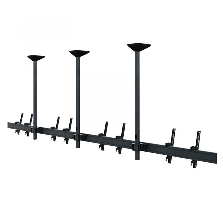 TV-Wandhalterung, Deckenmontage, Mehrfachhalterung, schwarz, Metall
