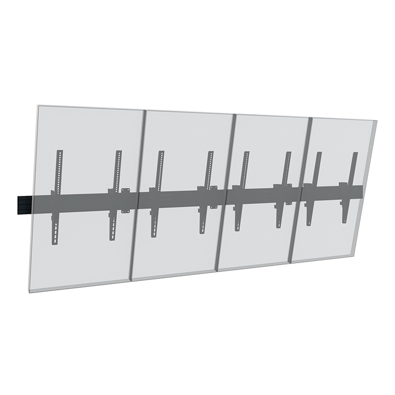 Monitorhalterung, Wandhalterung, Mehrfachhalterung, Metall, Schwarz