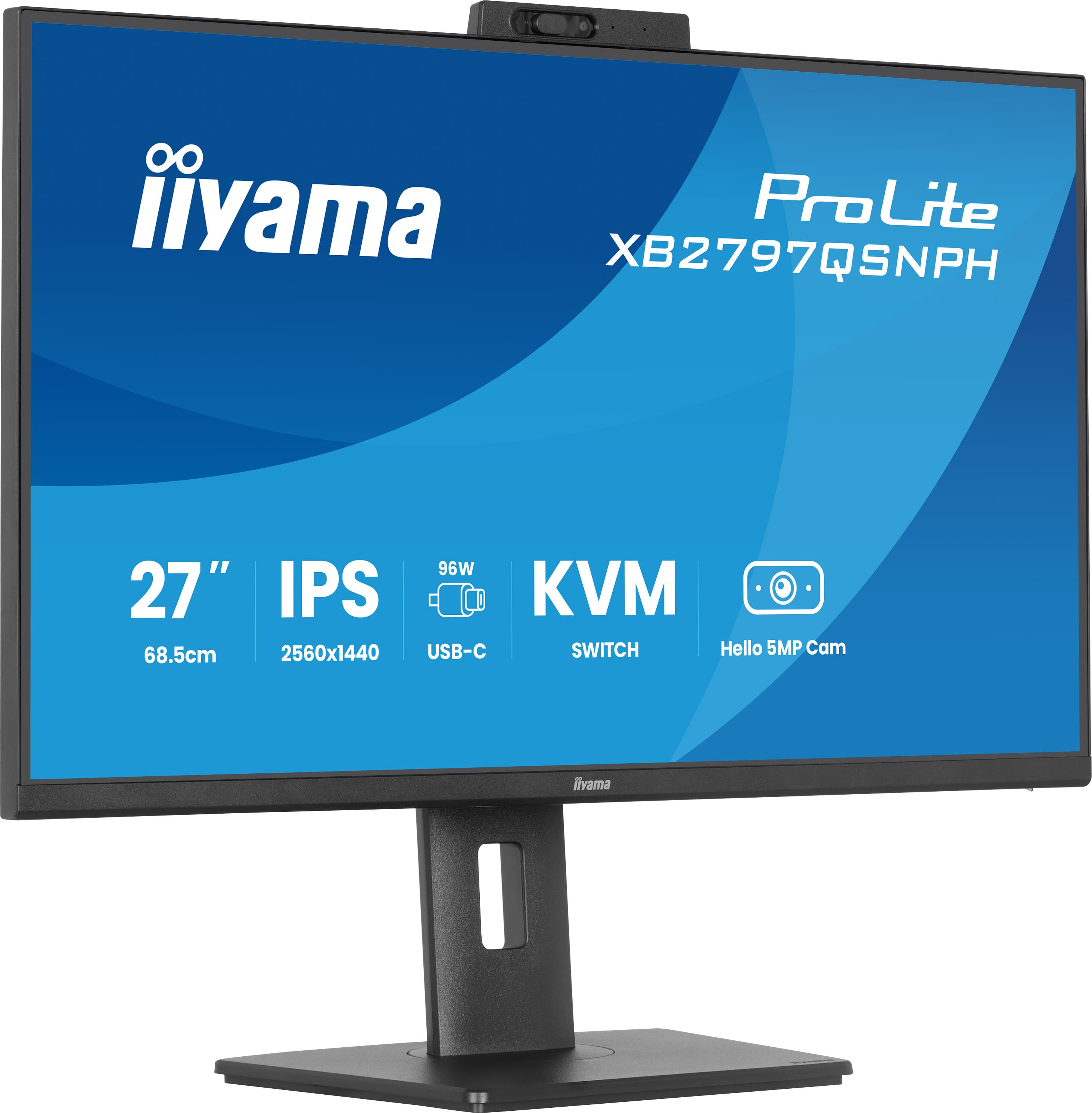 27 Zoll, IPS, USB-C, KVM, Monitorständer