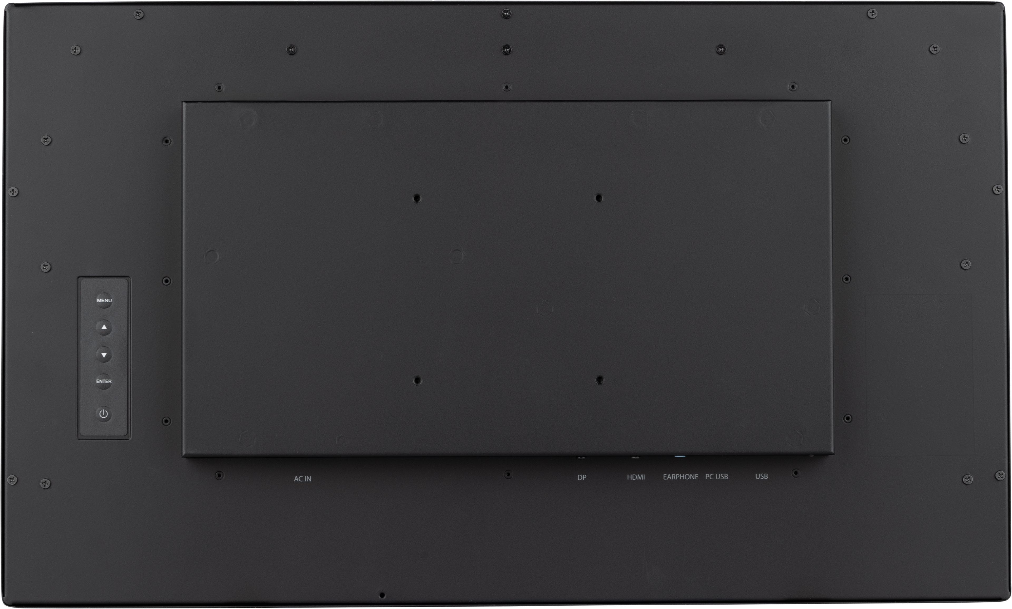 monitor, Rückseite, Bedienfeld, Tasten, Anschlüsse