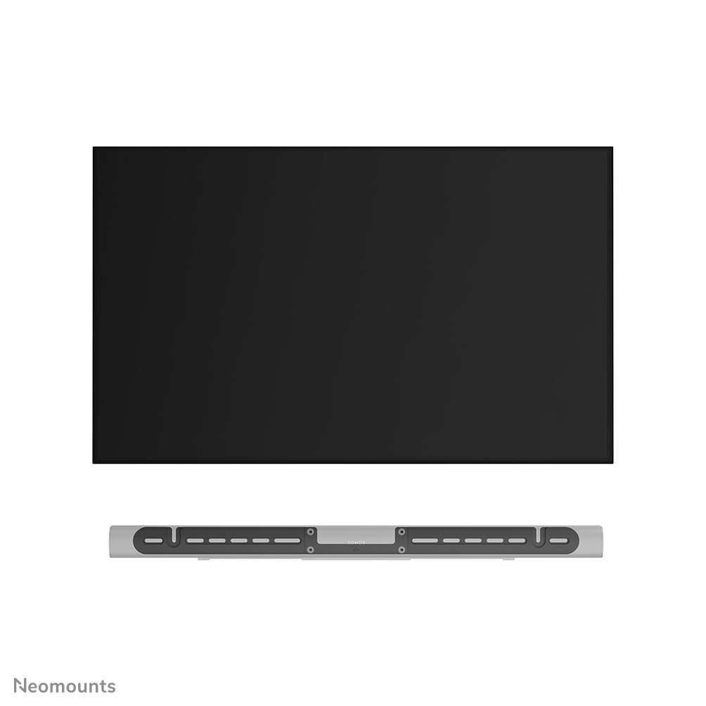 Wandhalter, Monitor, TV-Wandhalterung, Silber-Grau, Befestigungs-Schiene