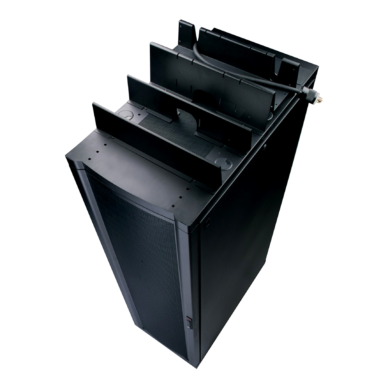PC-Tower, Computerschrank, Mid Tower, schwarz, offenes Top-Design