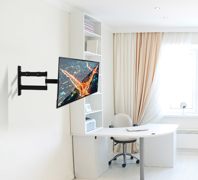 B-TECH Flat Screen Wall Mount with Double Arm (VESA 100)  BT7513/PB