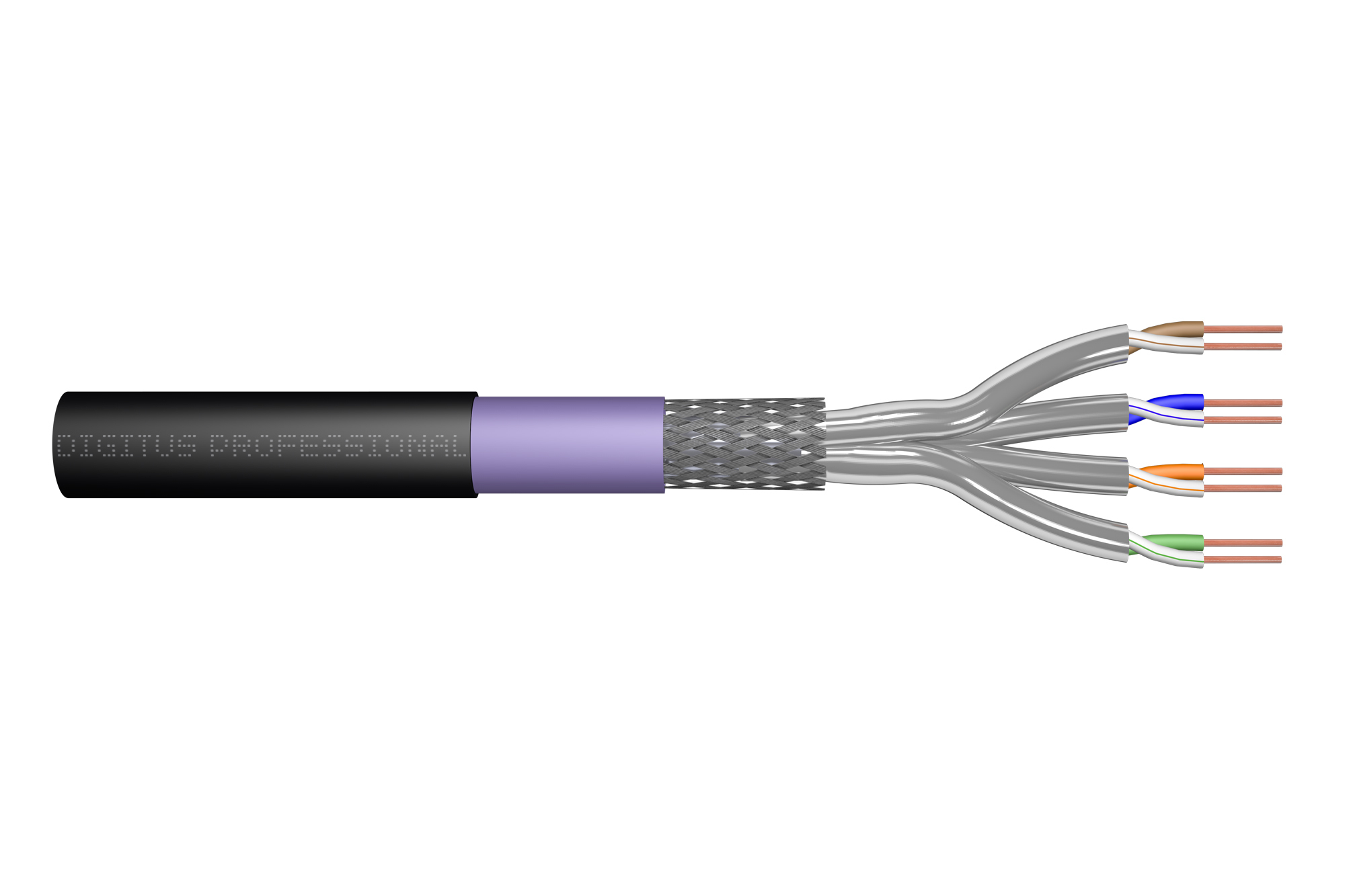 DIGITUS DK-1741-VH-5-OD Cat.7 S/FTP Erdverlegekabel, 500 m, Simplex, PE Kabel, Rauchrohr