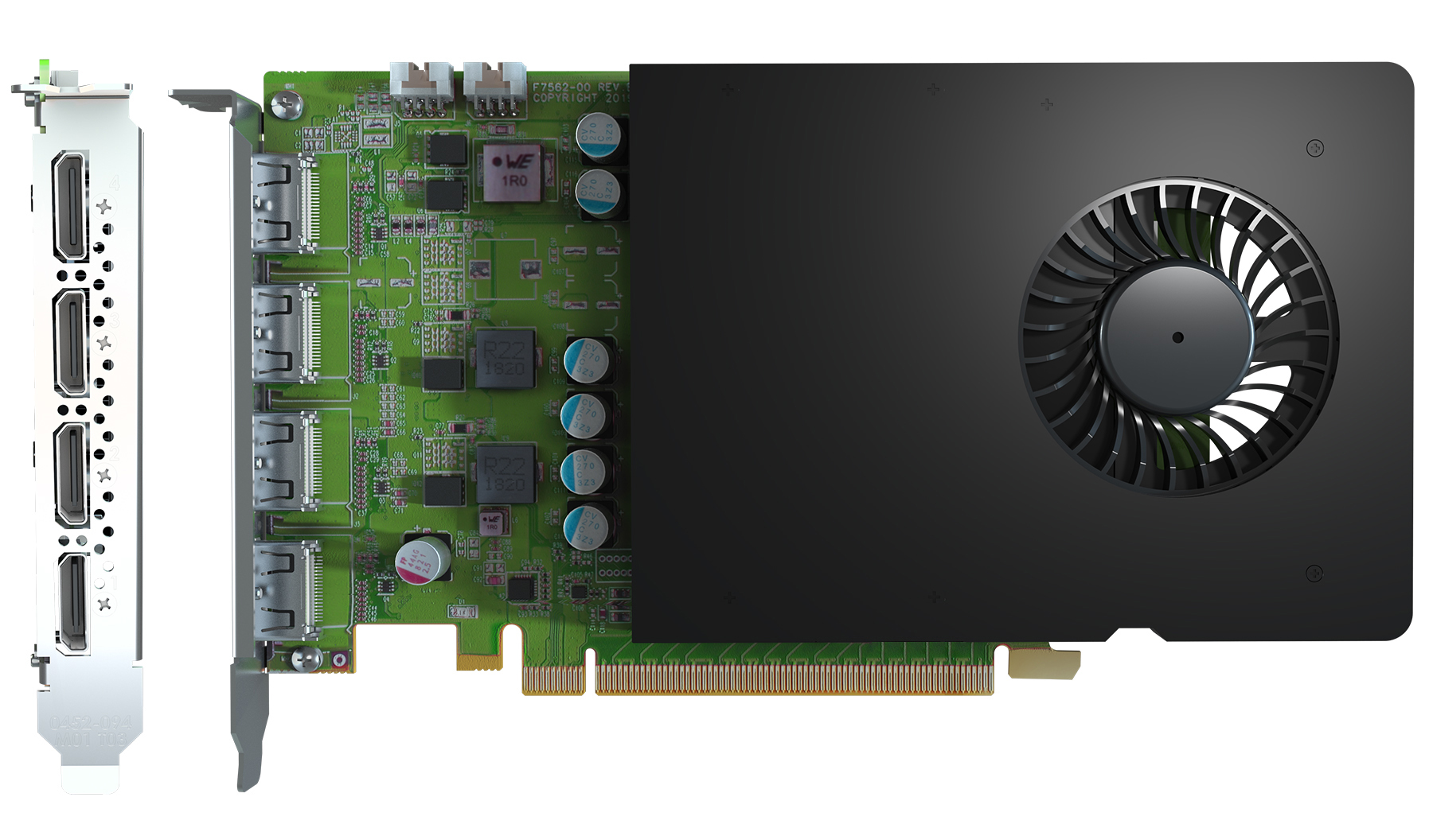 Matrox D-Series D1450 Quad HDMI Graphics Card / D1450-E4GB