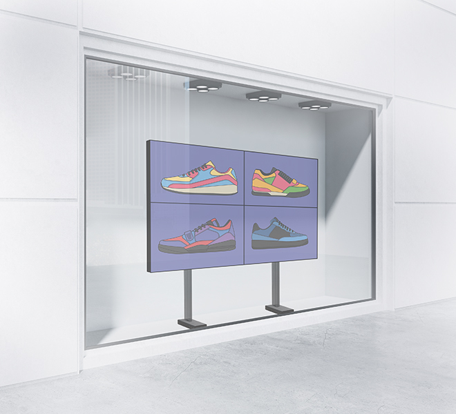 B-TECH Retractable Floor Base BT8380-RFB/B