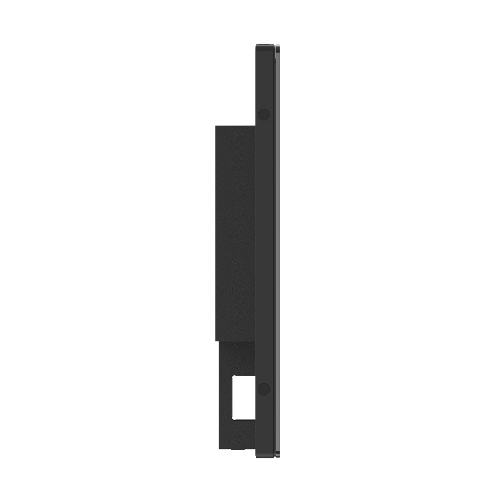 monitor, display, black, sleek, side-angle