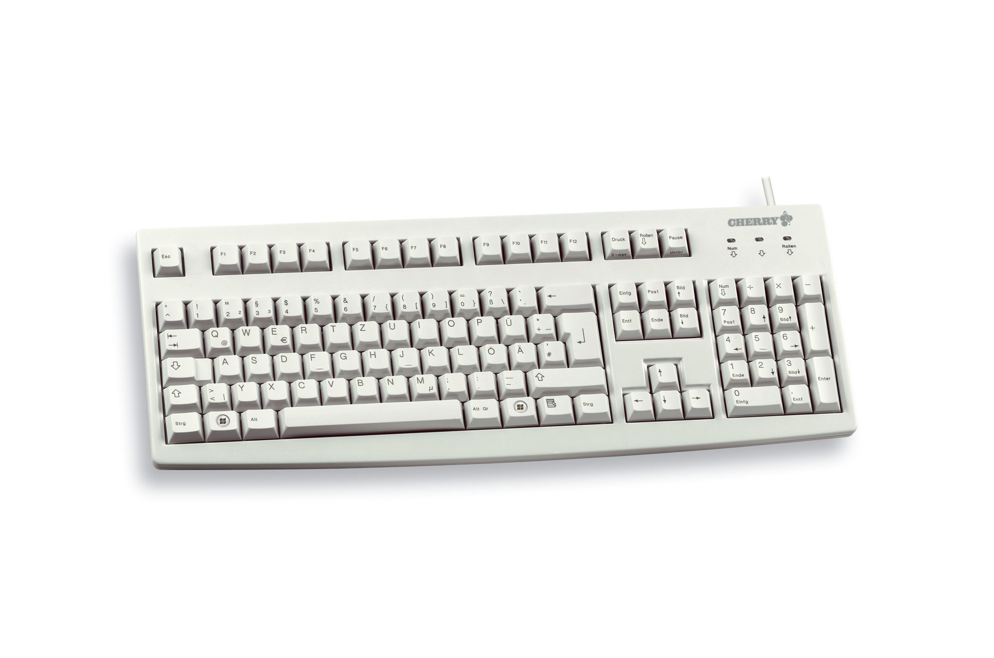 Cherry Tastatur (G83-6105LUNDE-0) USB, hellgrau