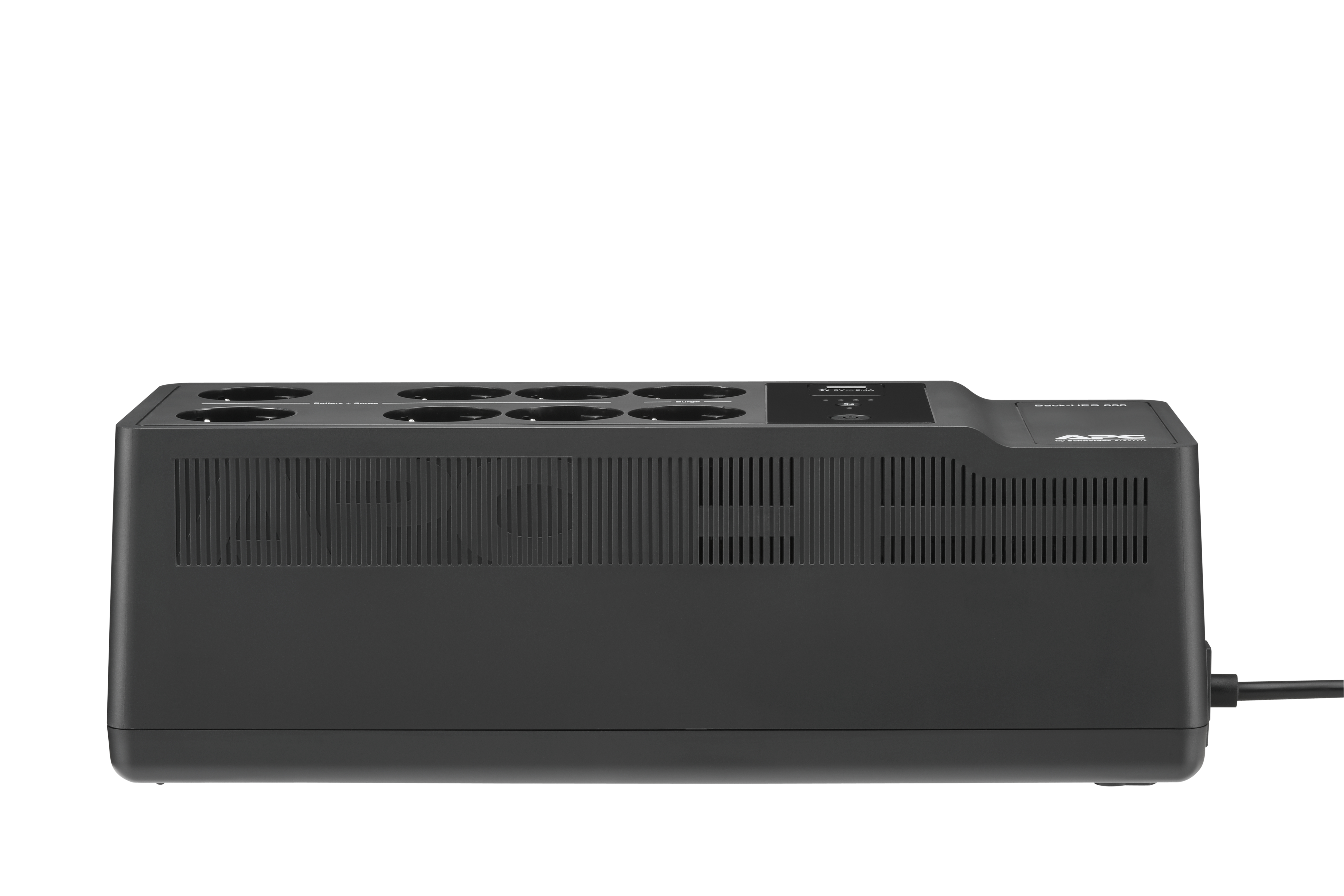 Power strip, Steckdosenleiste, Überspannungsschutz, 8-fach, Schwarz