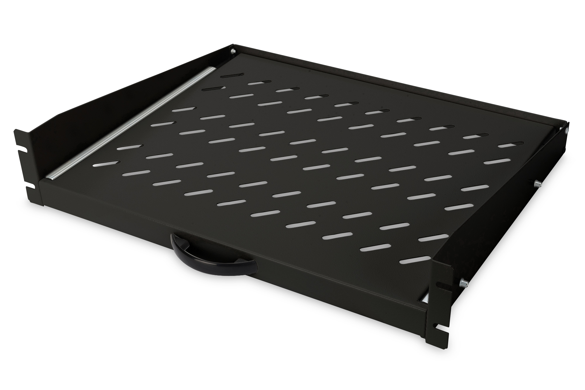 DIGITUS DN-19-TRAY-2-450-SW Ausziehbarer Fachboden zum Festeinbau an den vorderen 483 mm (19")-Profilschienen
