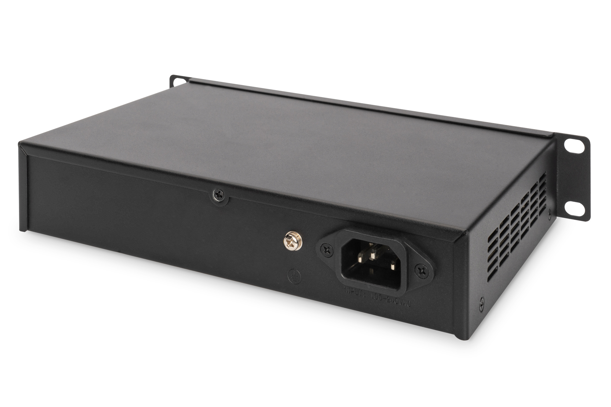 Netzteil, DC-Eingang, 1U-Rackmontage, 230V-AC, Metallic schwarz