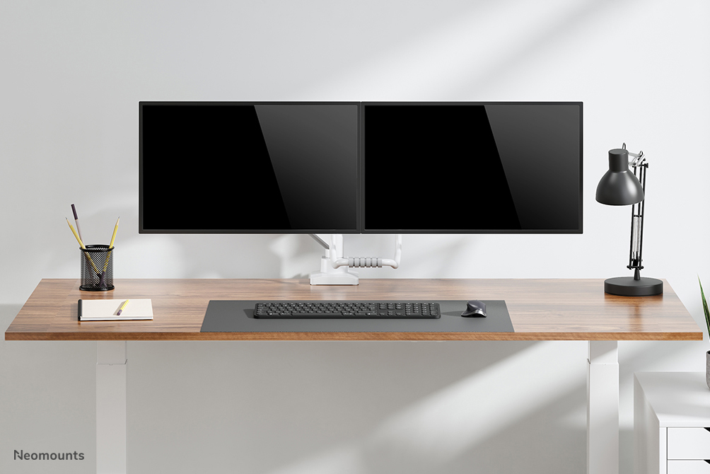 Neomounts Monitor-Tischhalterung - Klemme /Bolzen - 8 kg - 43,2 cm (17 Zoll) - 81,3 cm (32 Zoll) - 100 x 100 mm - Weiß