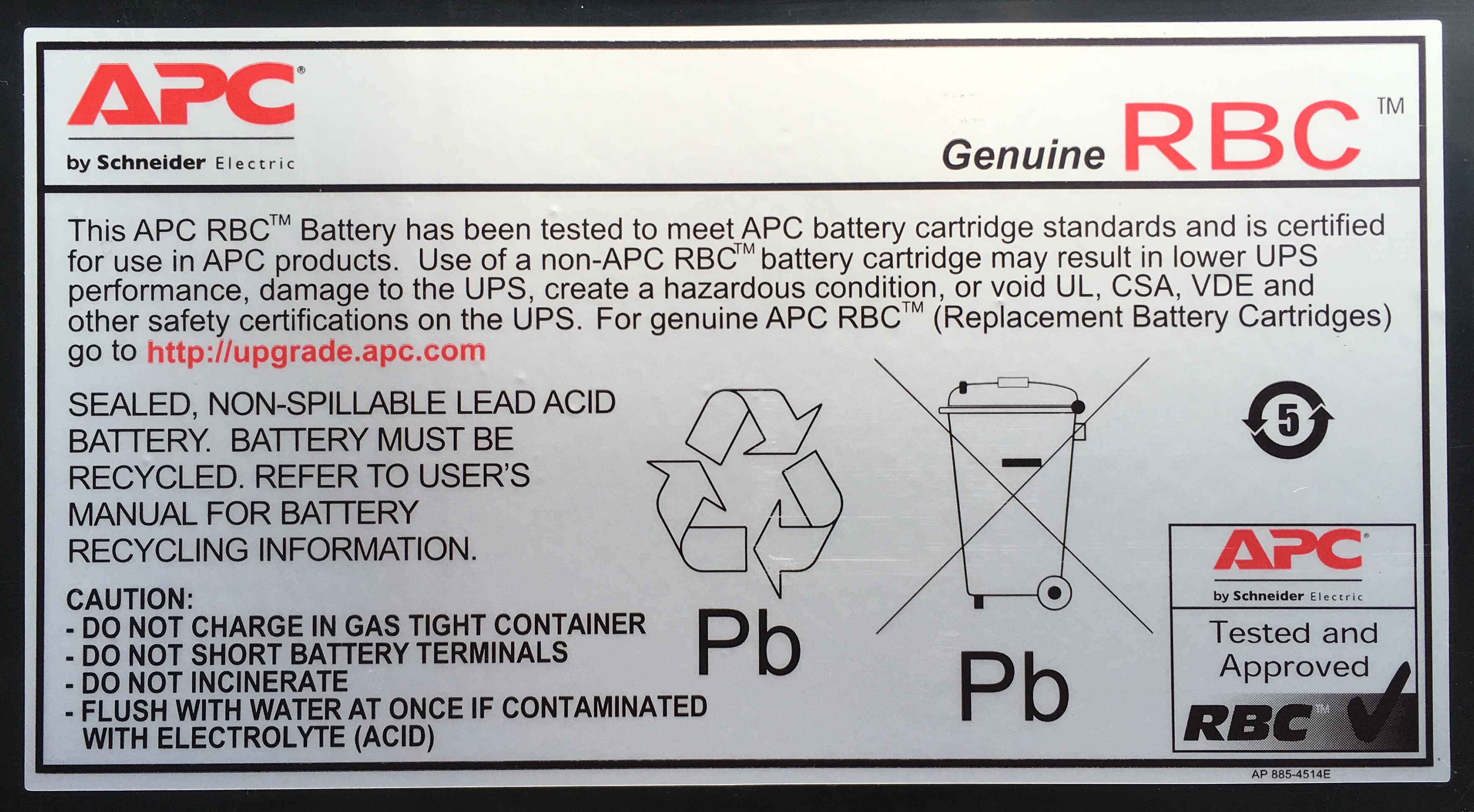 APC Ersatzbatterie Nr. 48 mit 2 Jahren Garantie