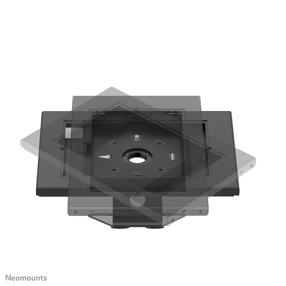 Montageplatte, Deckenmontage, schwarze Platte, quadratischer Rahmen, Hardware