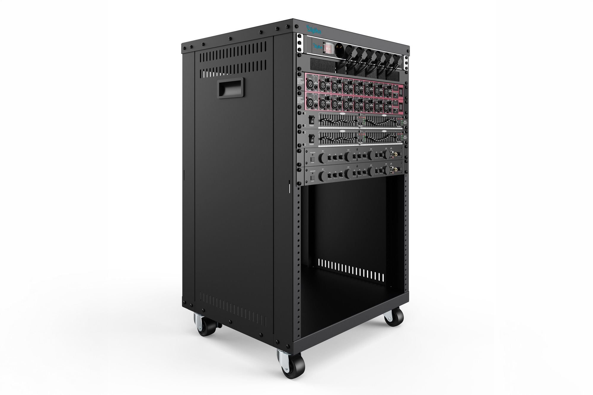 server rack, Rackmontage, Audioausrüstung, Netzwerkgeräte, Schwarz