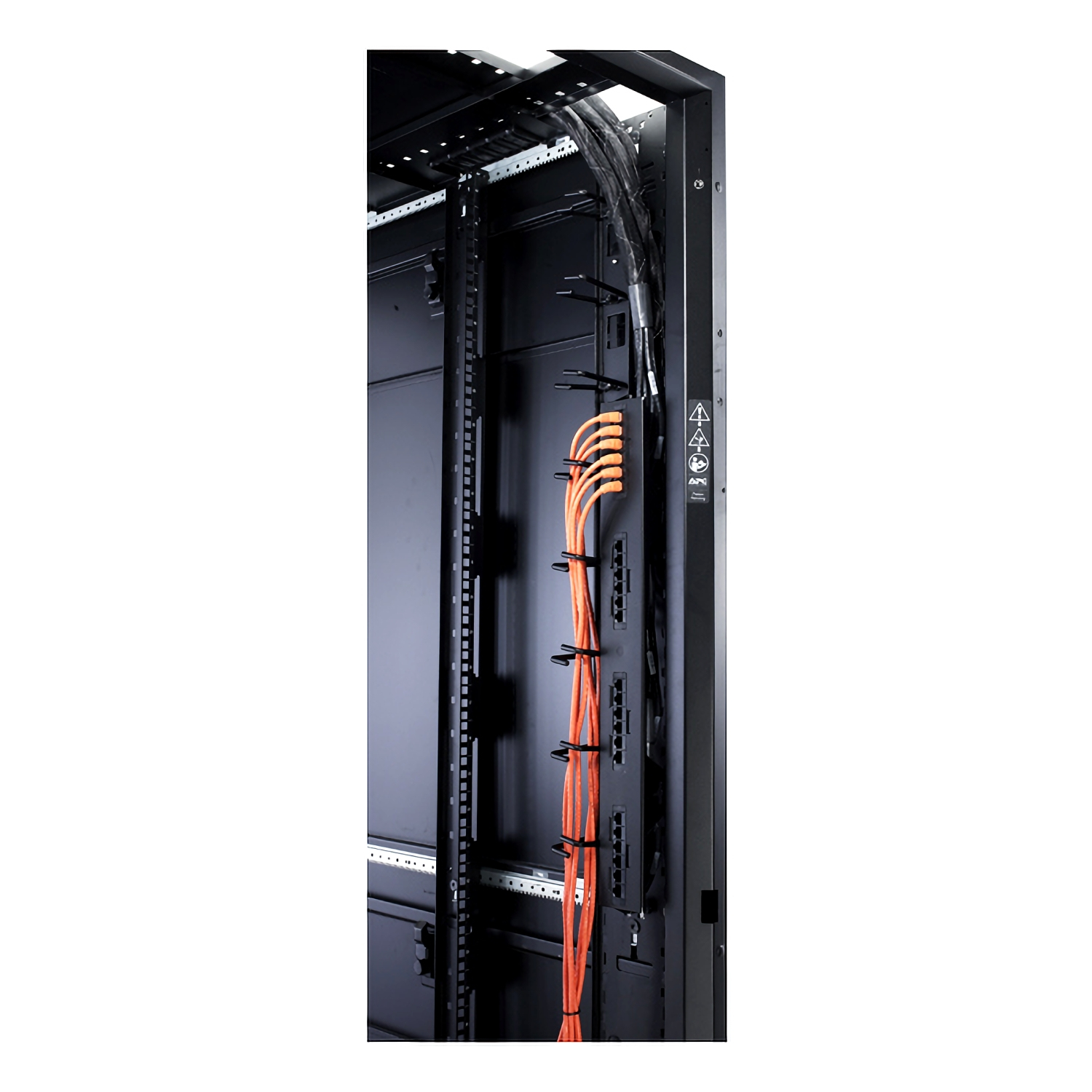 Serverrack, Kabelmanagement, Networking, Orangene Kabel, Rack-Mount