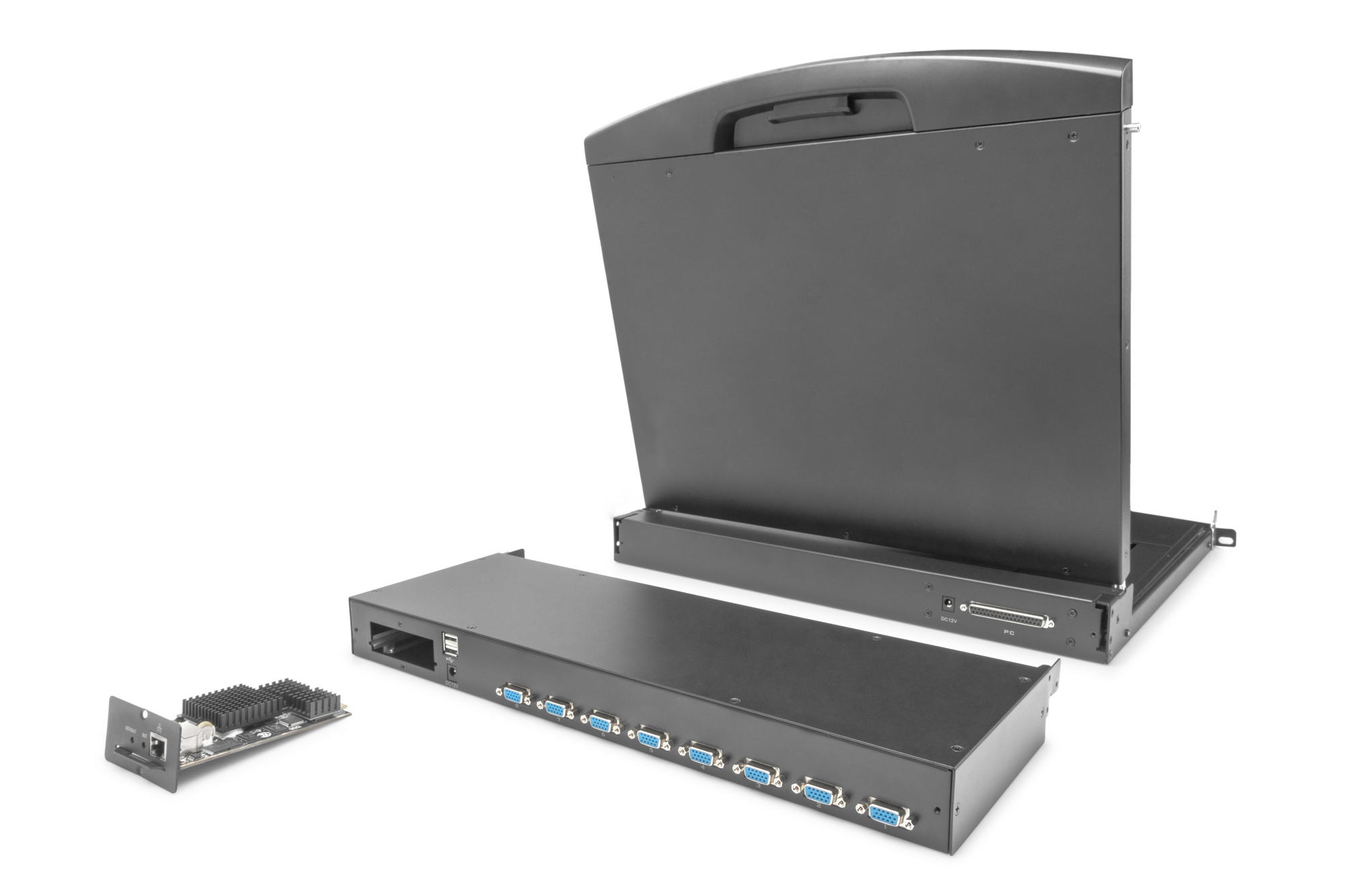 DIGITUS DS-72213 Modularer KVM-Switch, 8-Port Elektronik, Hardware, Computerausrüstung