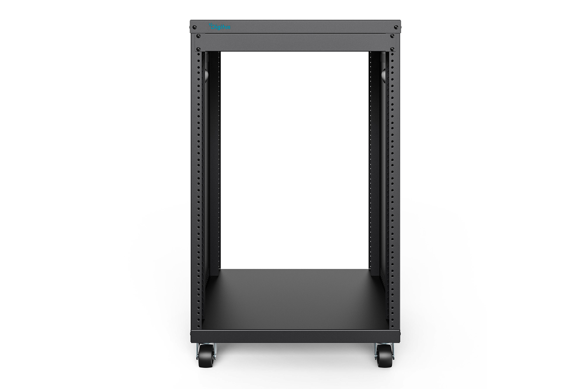 Serverrack, Ausstattungsrack, Metallrahmen, Kabelmanagement, Rollbares Rack