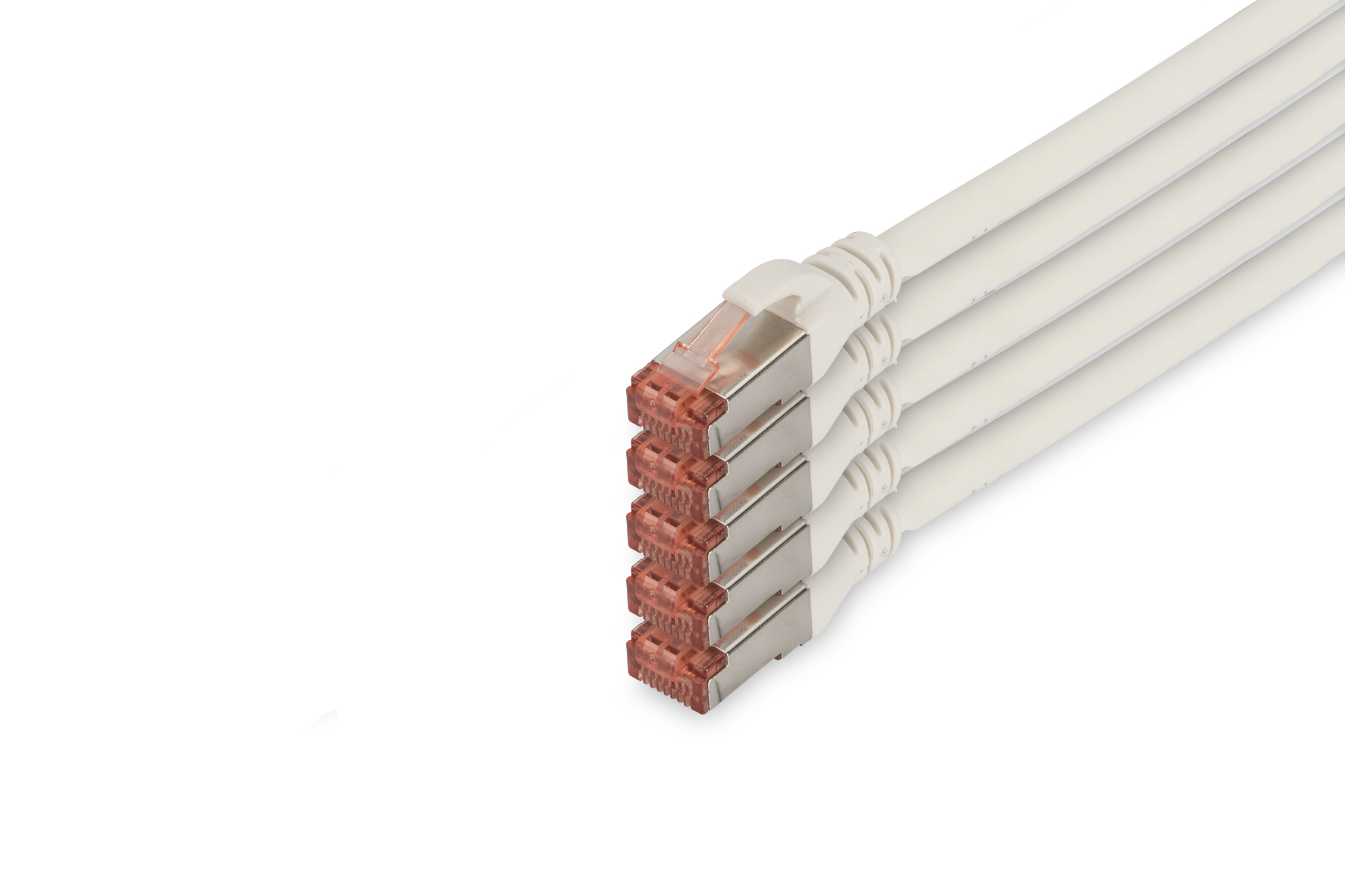 DIGITUS DK-1644-100-WH-5 CAT 6 S/FTP Patchkabel, 5 Stück DIGITUS DK-1644-100-WH-5 CAT 6 S/FTP Patchkabel, 5 Stück