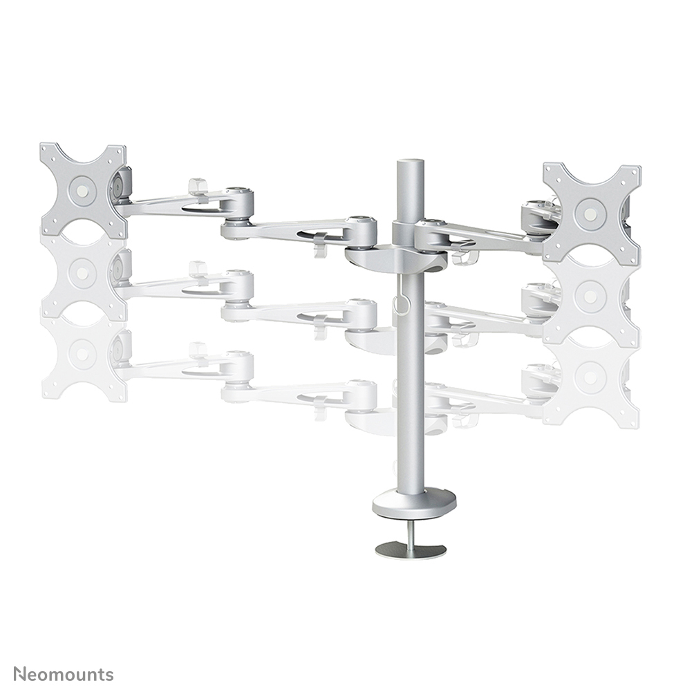Neomounts Monitor-Tischhalterung - 6 kg - 25,4 cm (10") - 68,6 cm (27") - 100 x 100 mm - Höhenverstellung - Silber