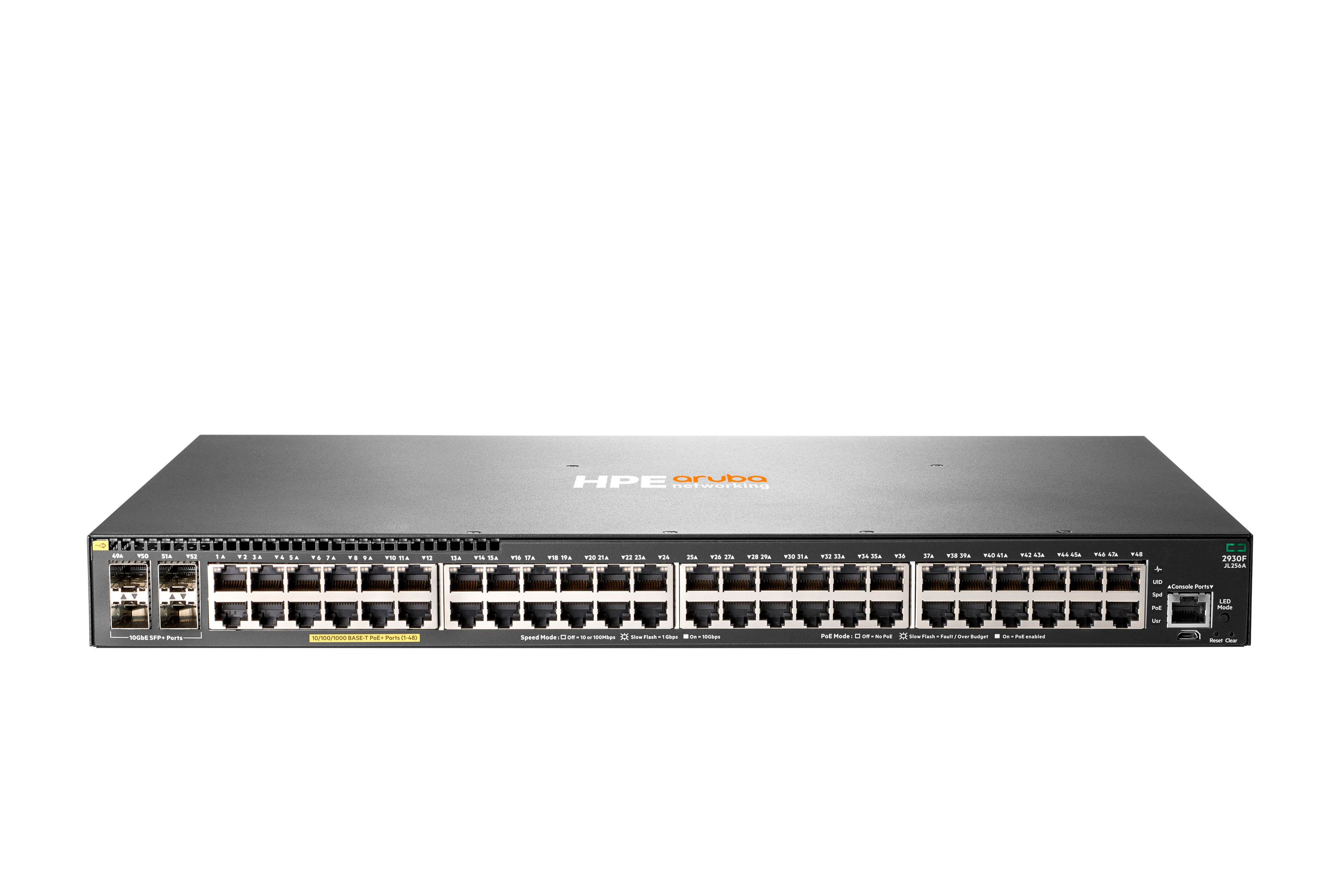 HPE JL256A Switch 48Port Gigabit PoE+ + 4x 10Gigabit SFP L3 Managed Aruba 2930F-48G-PoE+ Elektronik, Hardware, Computerausrüstung