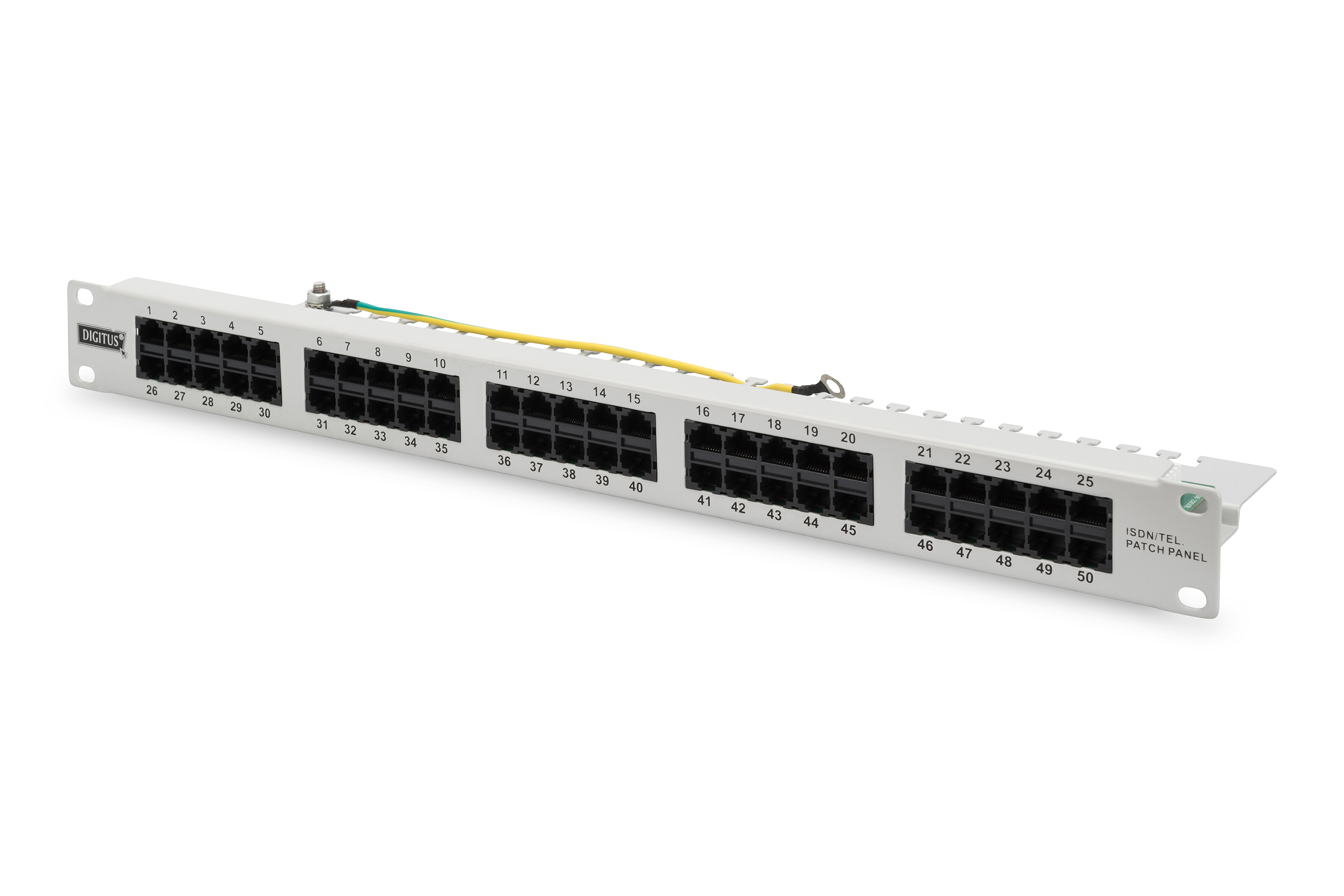 DIGITUS DN-91350-1 CAT 3 ISDN Patch Panel, ungeschirmt, grau DIGITUS DN-91350-1 CAT 3 ISDN Patch Panel, ungeschirmt, grau