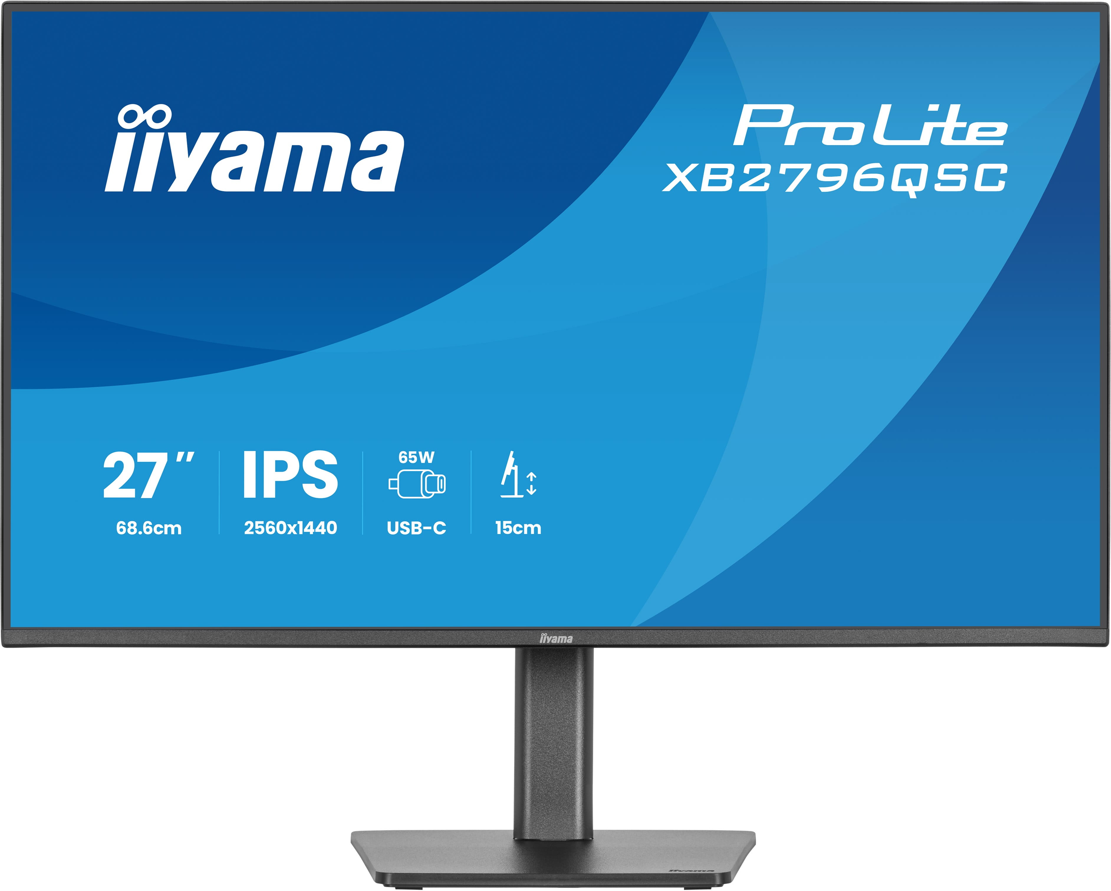 27 Zoll, IPS, LED-Bildschirm, USB-C, Ständer/Monitorklemme