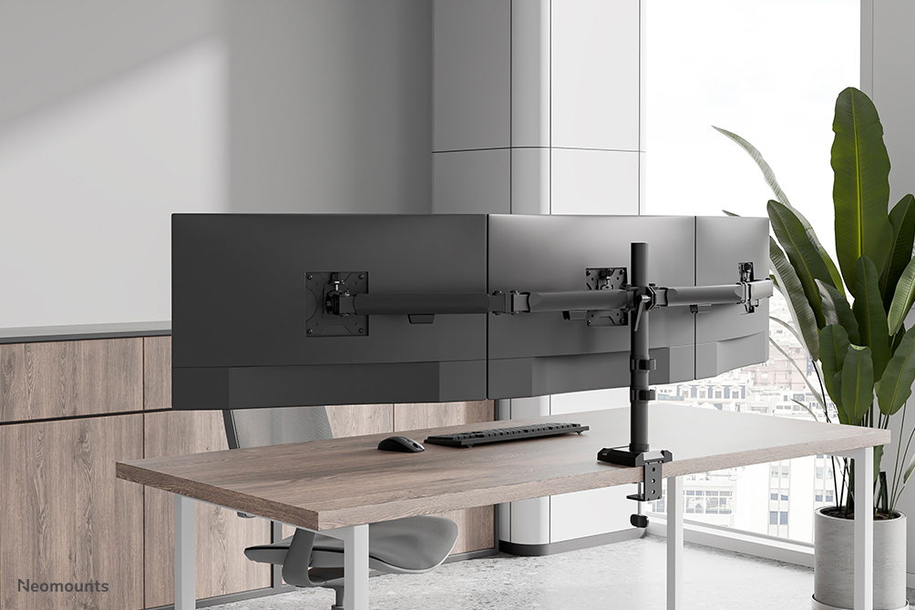 Neomounts Tisch-Monitorarm 3-fach neigbar, schwenkbar, drehbar (VESA 100x100) DS60-600BL3