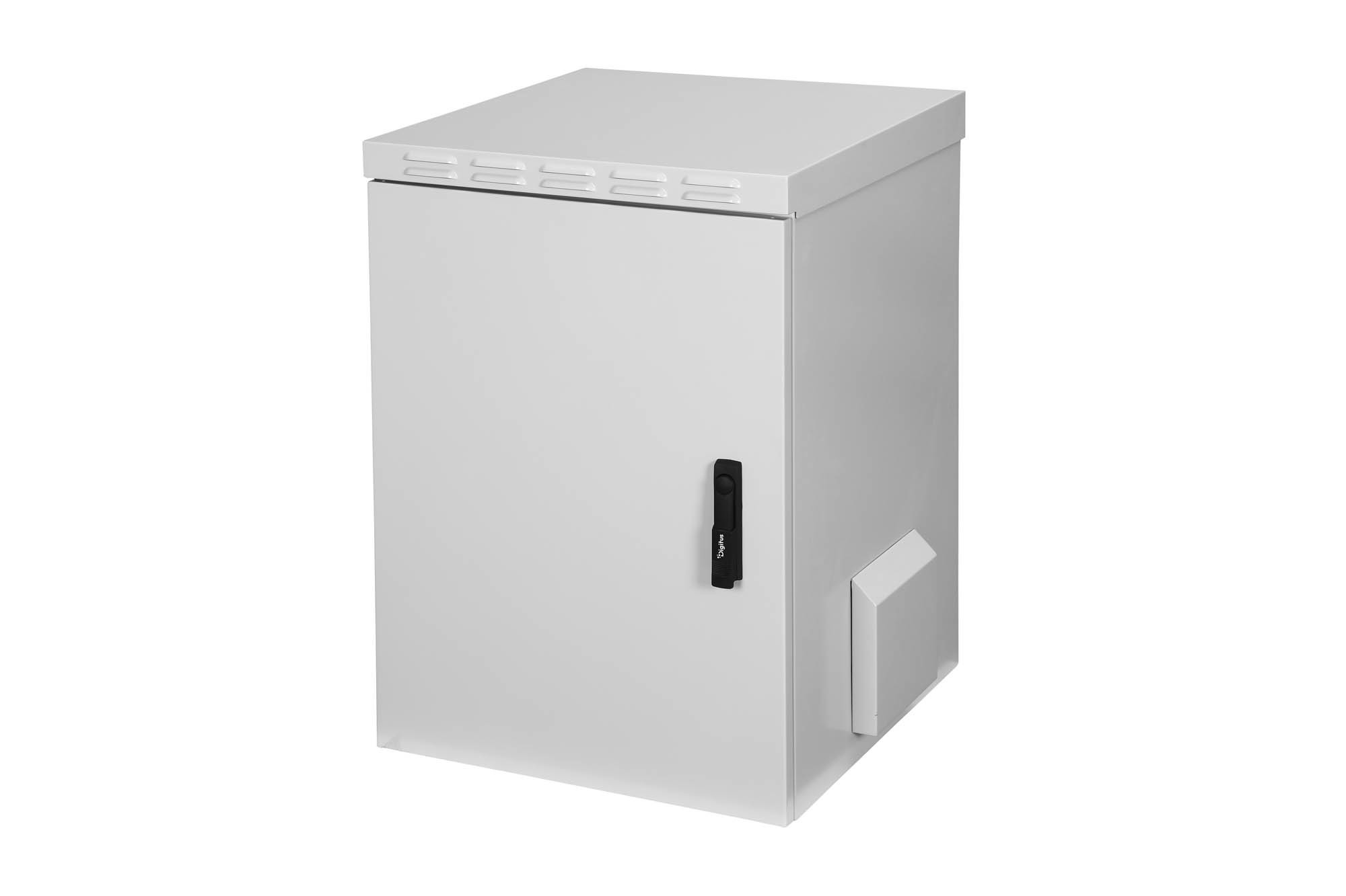 Elektroschrank, Metallgehäuse, Wandmontage, Tür mit Griff, Grau