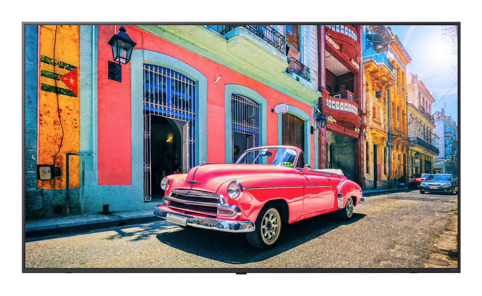 convertible, auto, rosa auto, strasse, bunte bauten