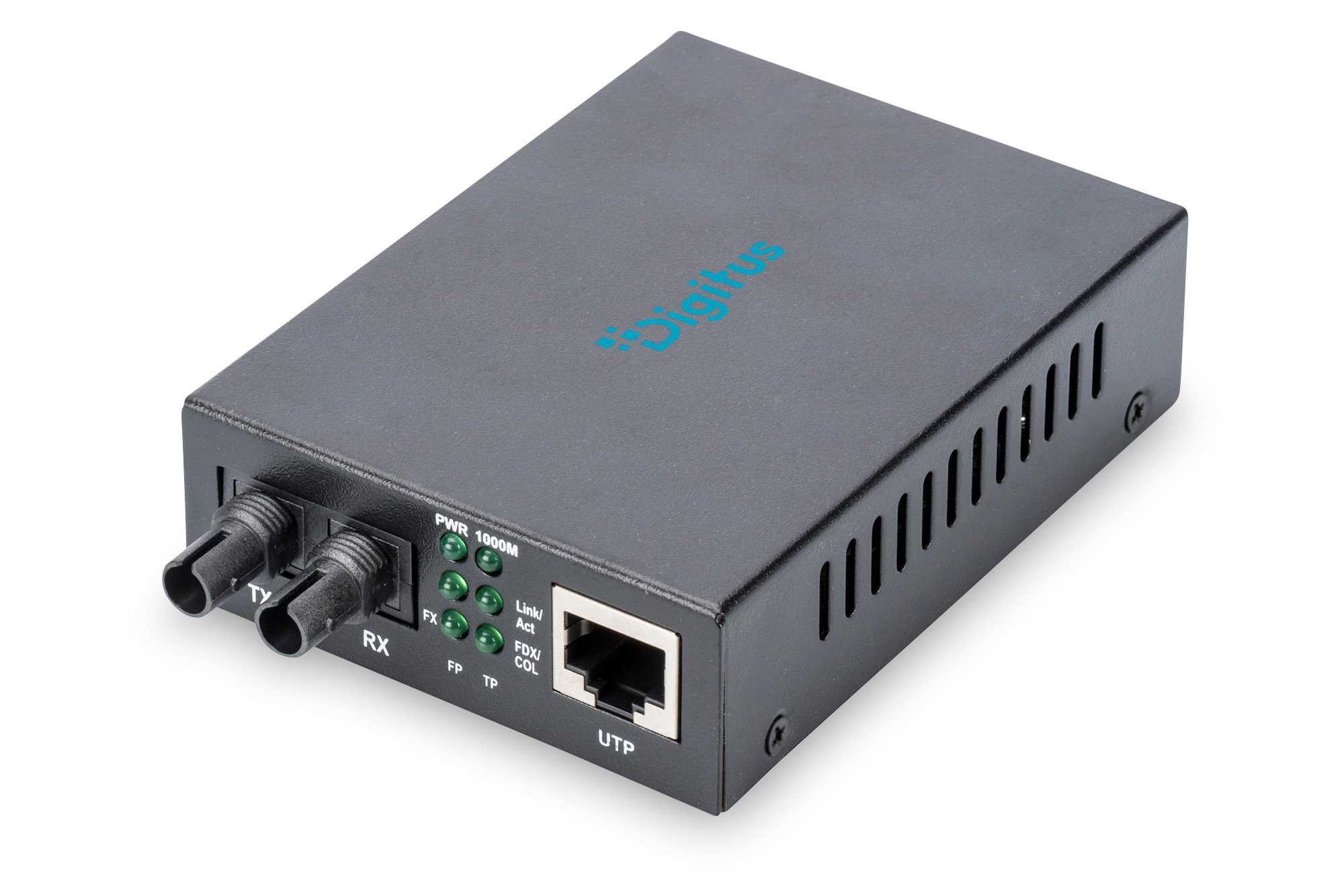 Glasfaser-Medienkonverter, Gigabit-Ethernet, RJ45-Anschluss, Glasfaseranschlüsse, Metallgehäuse